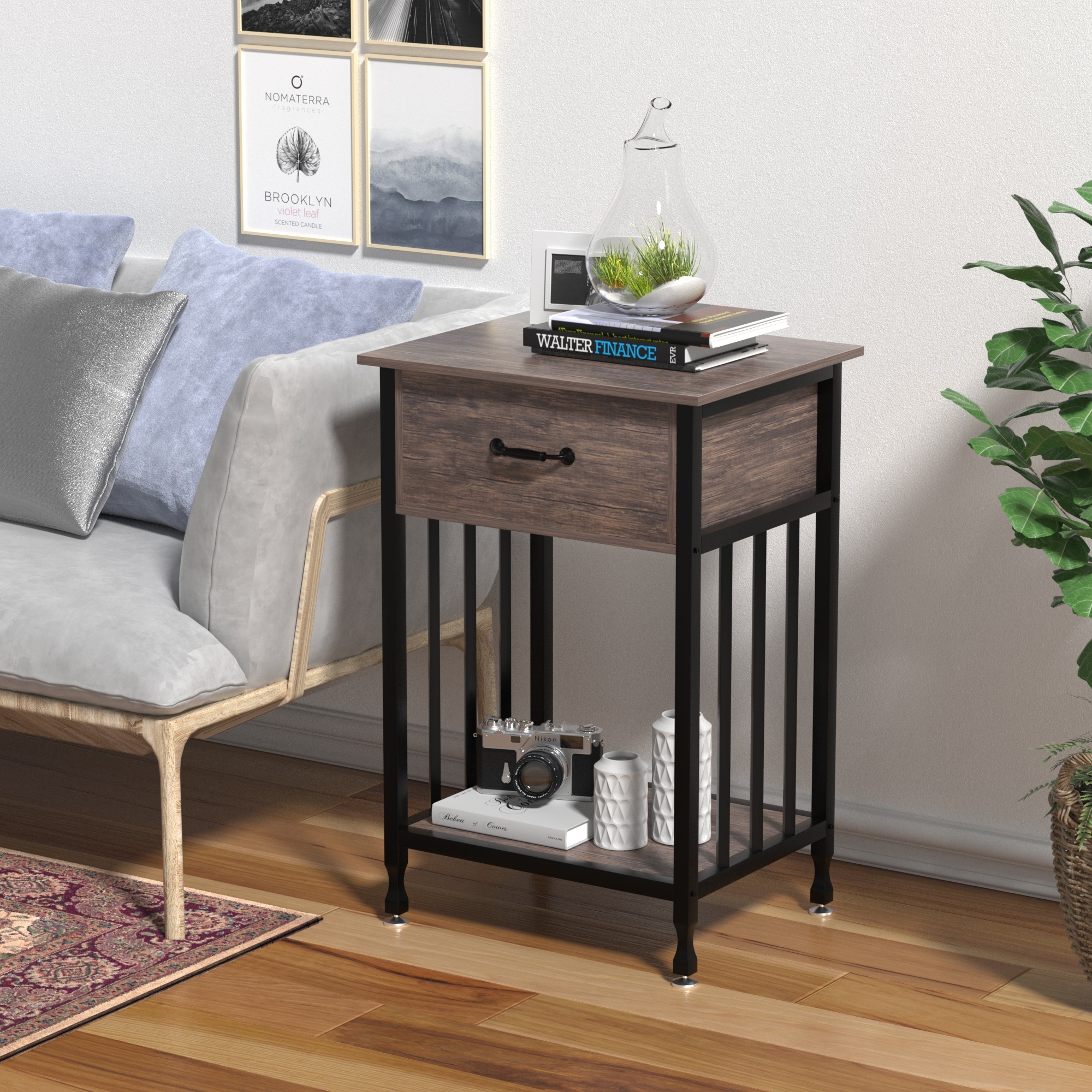 Vecelo LOE-MX-NS24-GRY nightstands - View #5