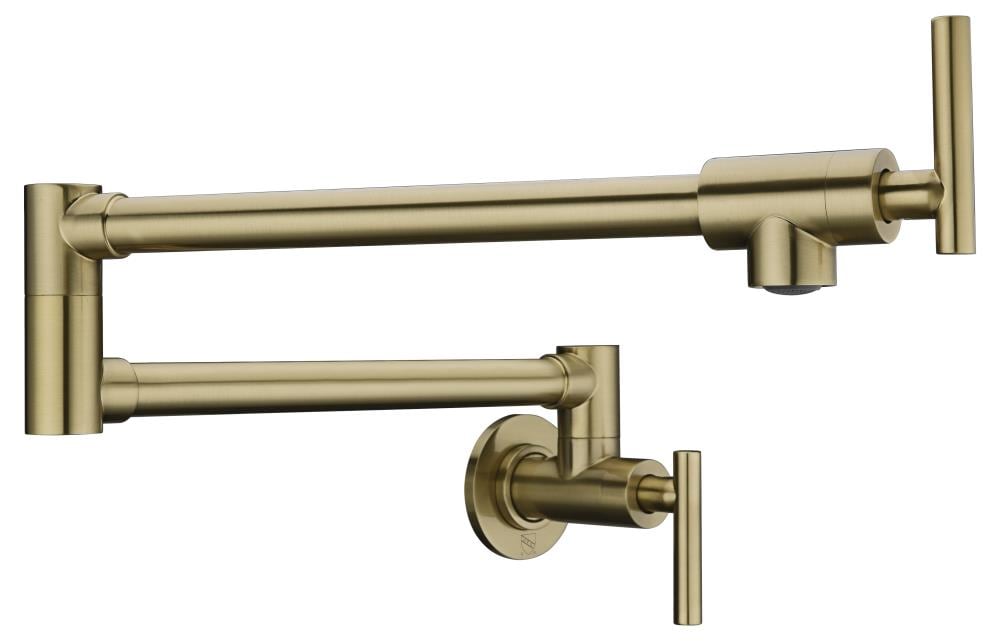 ANZZI KF-AZ258BG Braccia Series Brushed Brass Single Handle Wall-mount Pot Filler Kitchen Faucet