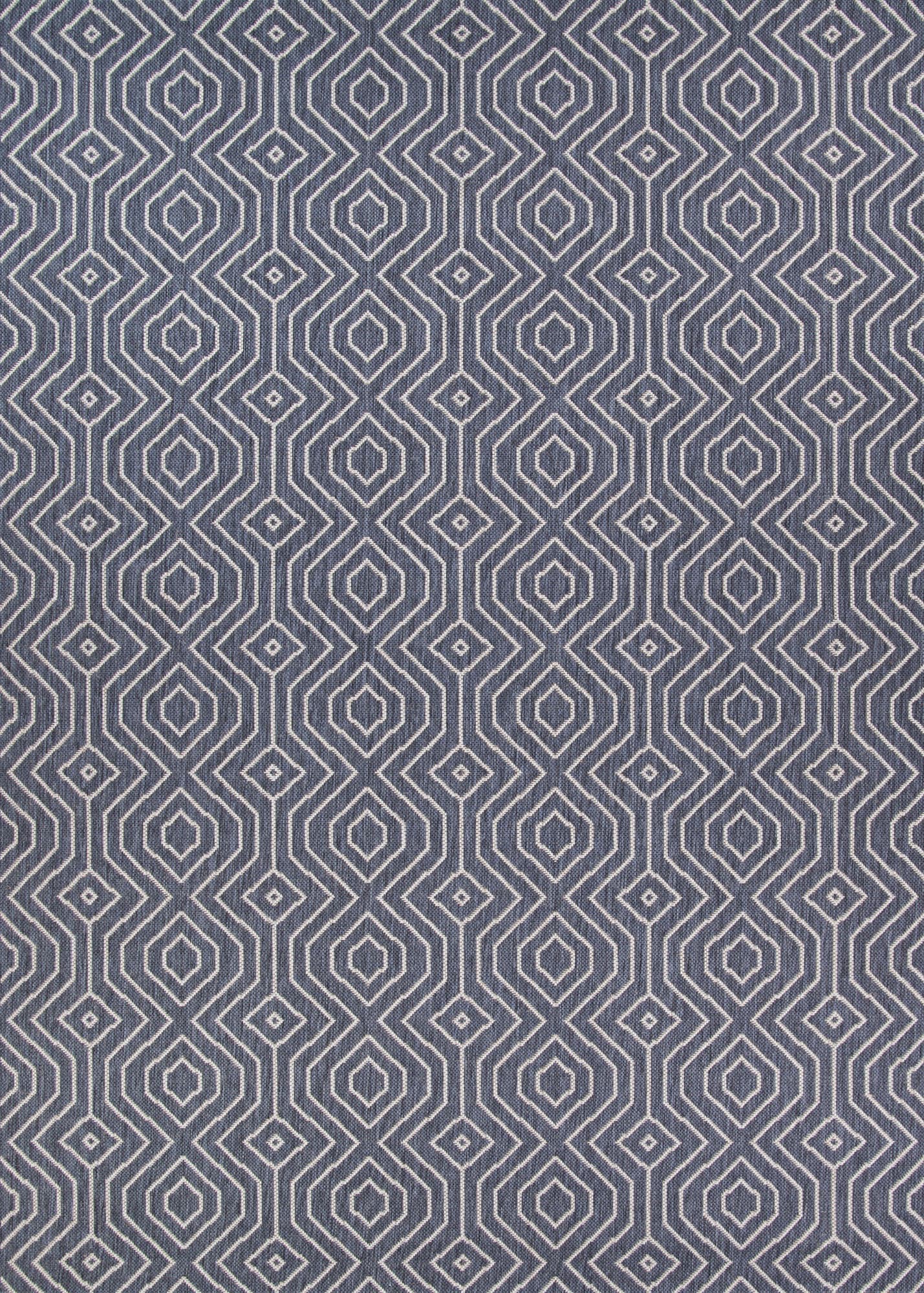 Afuera Ivory Synthetic 2' x 11' Modern Flat Woven Runner Rug
