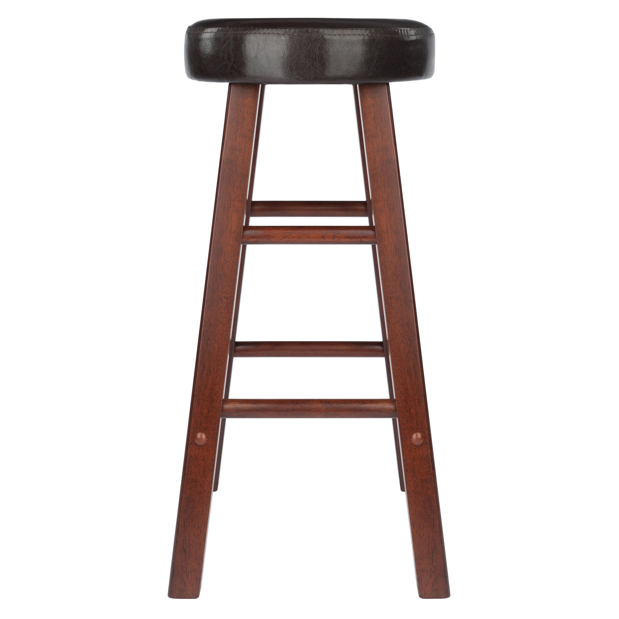 Transitional 25.5" Maria Counter Stool Set in Walnut & Espresso