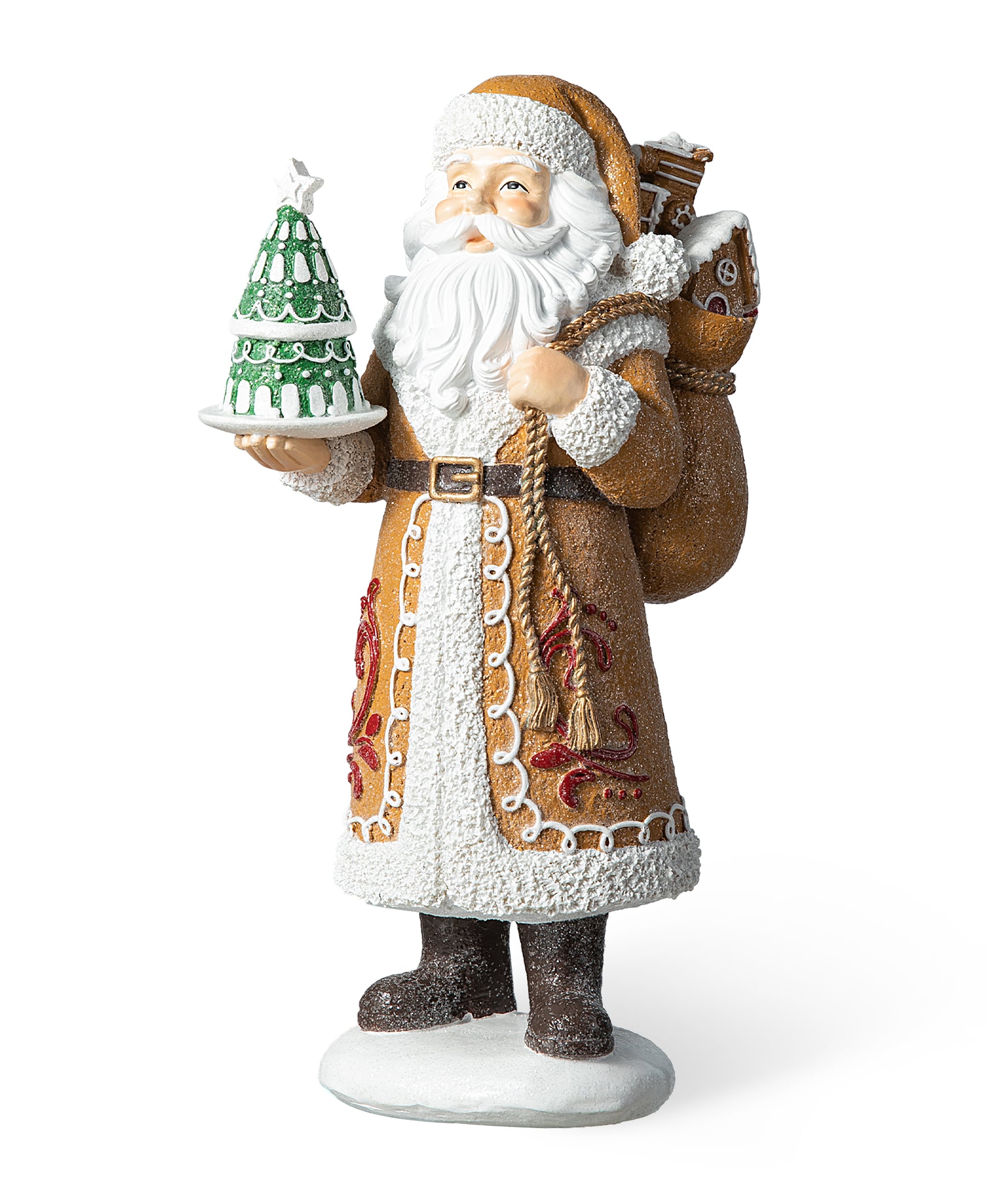 Glitzhome 2038500006 11.5-in Resin Merry Christmas Figurine