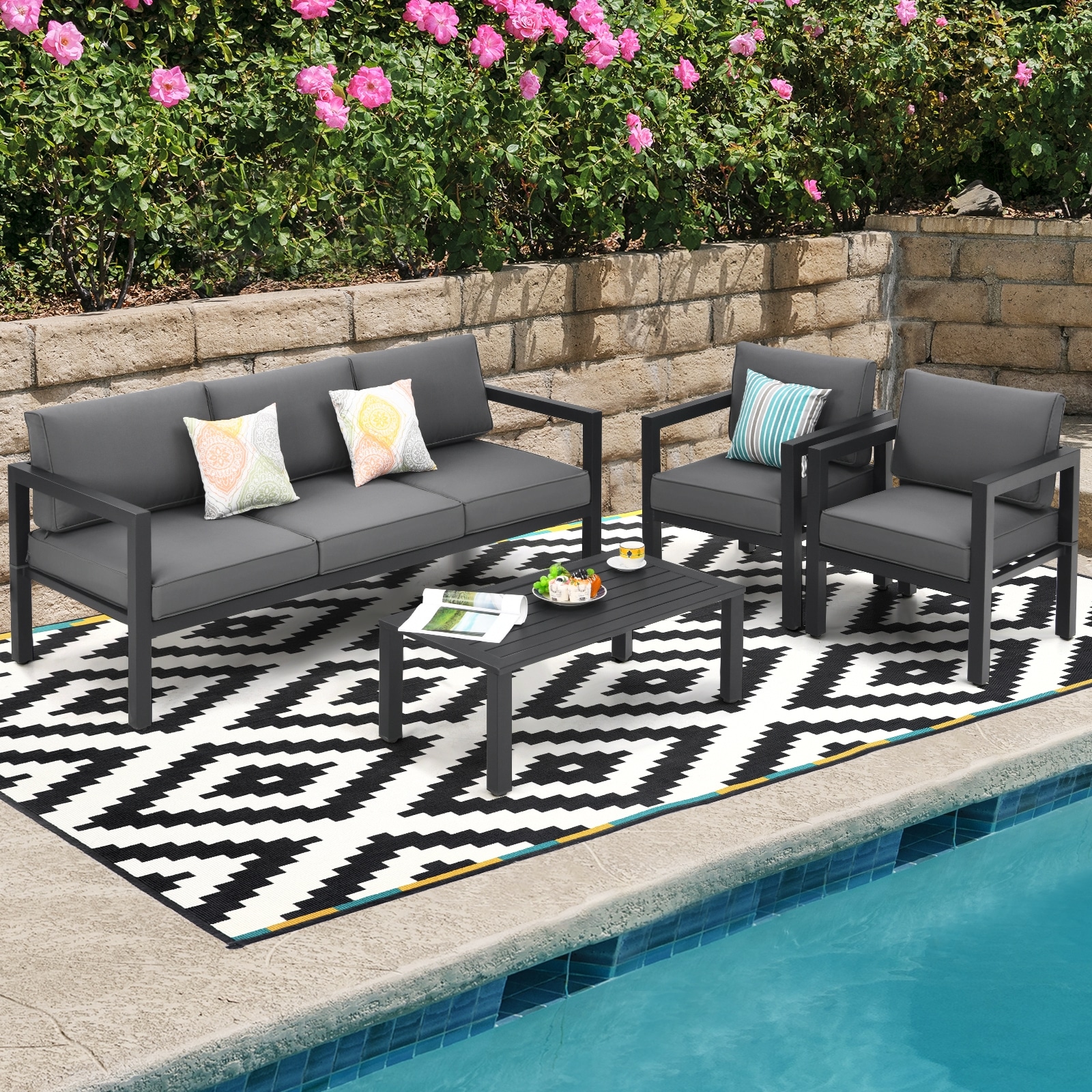 Forclover CBE-6PS0014BL Patio-Conversation-Sets - View #11
