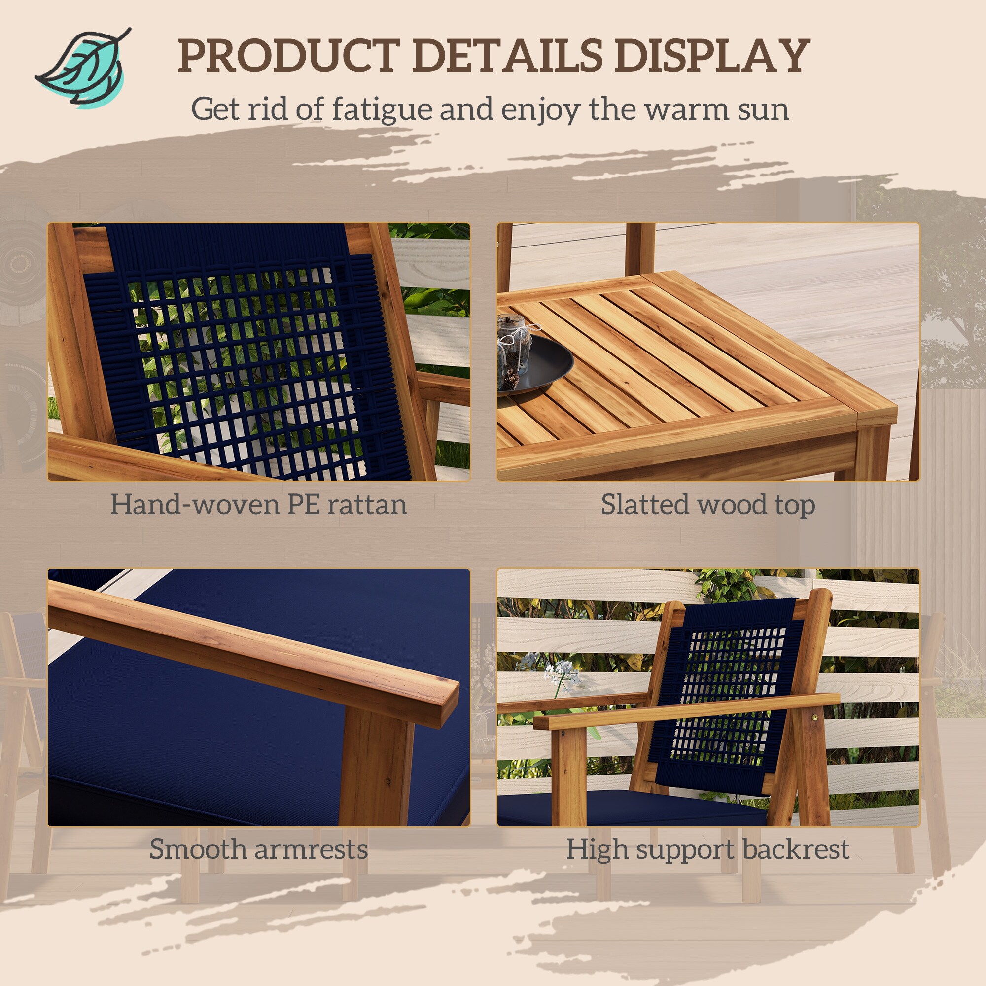 Outsunny 84G-446V00NU Patio-Sofas-Daybeds - View #6