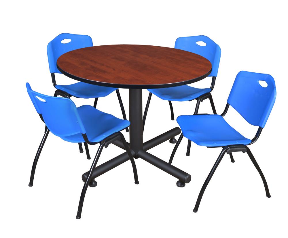 Regency TKB48RNDCH47BE Breakroom Red 4-Person Training Table (48-in W x 29-in H)