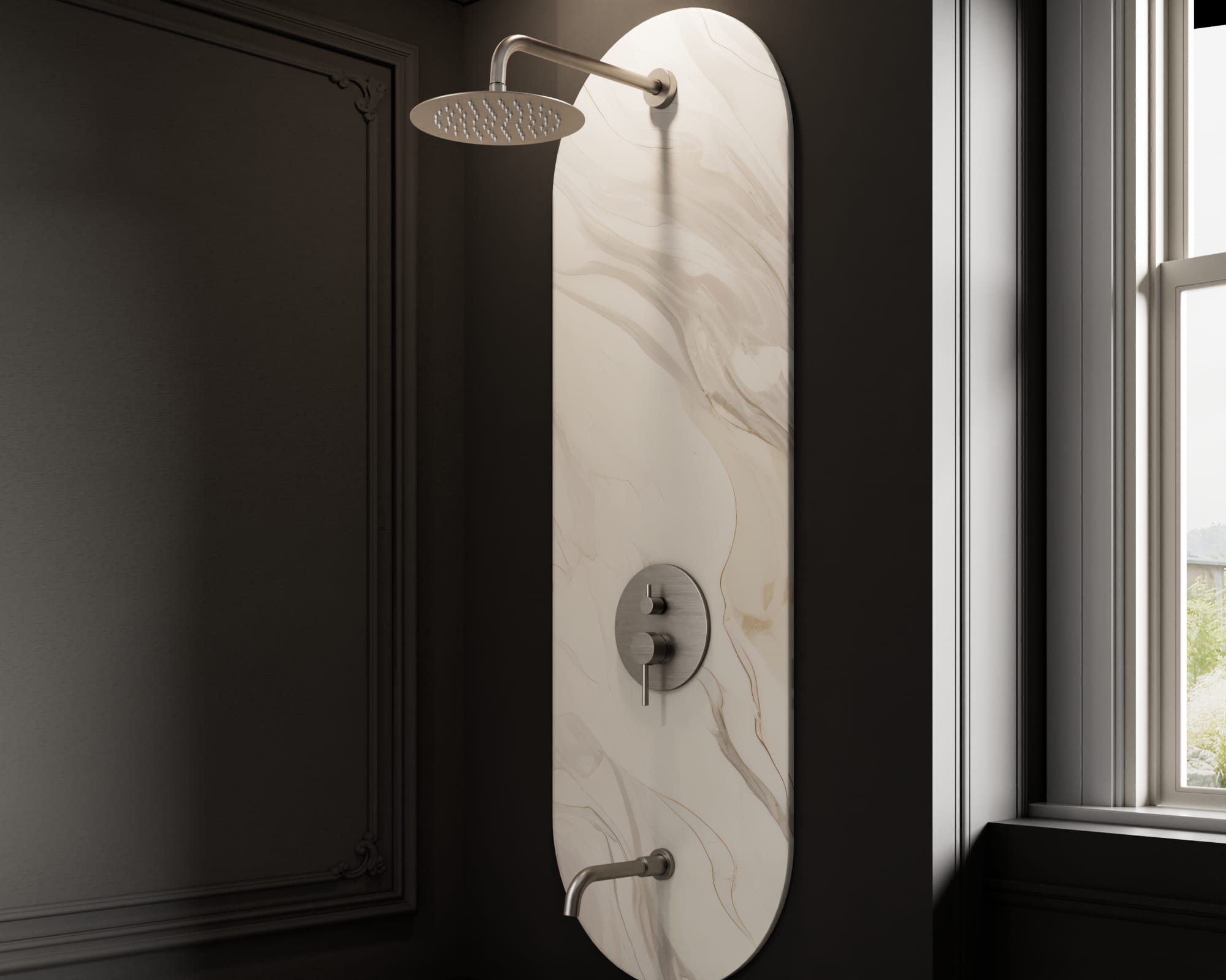 CRANACH C03.CR05.BN Showerhead-Bar-Panels - View #5