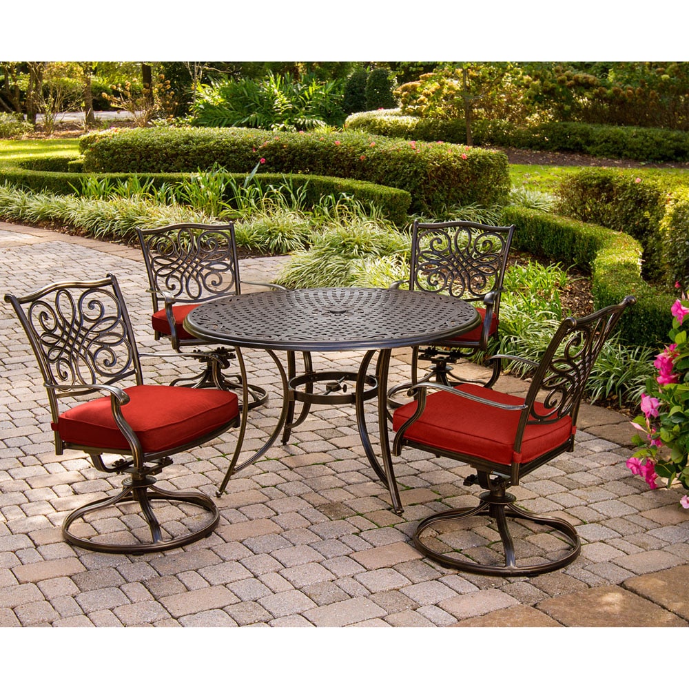 Hanover TRADDN5PCSW-RED Patio-Dining-Sets - View #13