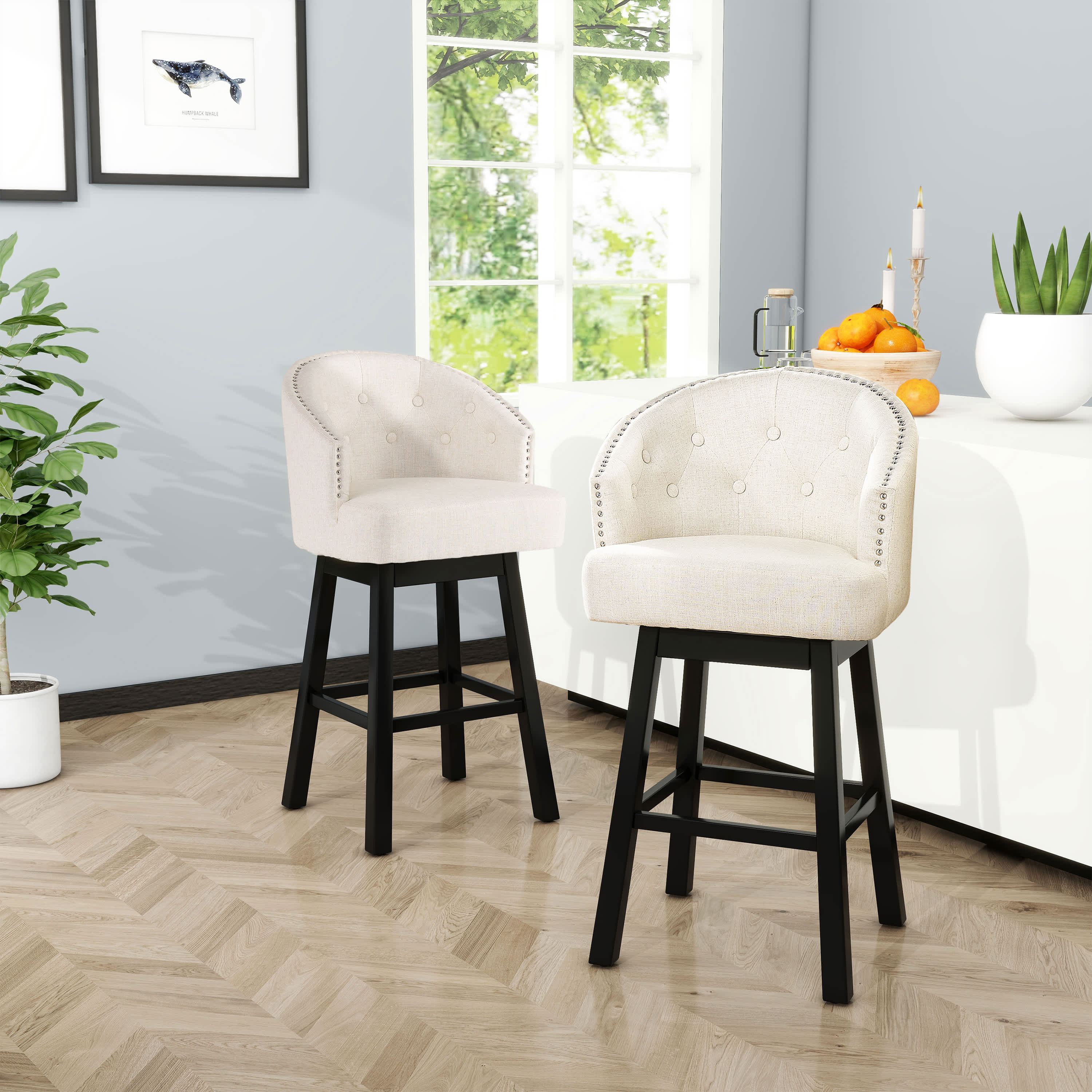 Vynxaria LEXY0161-DJCY-2WHI Dining-Chairs - View #3