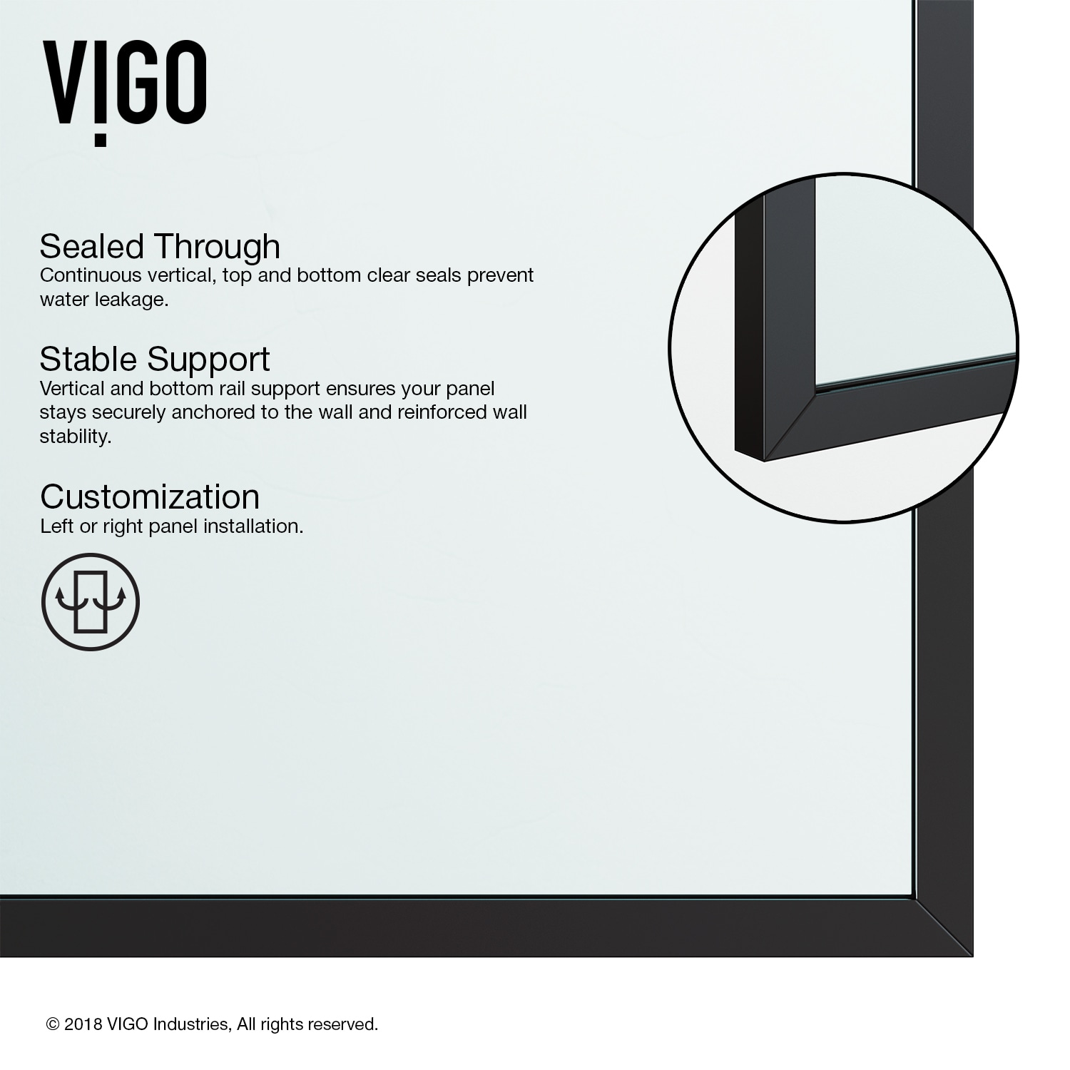 VIGO VG6077MBCL3474 Shower-Doors - View #8