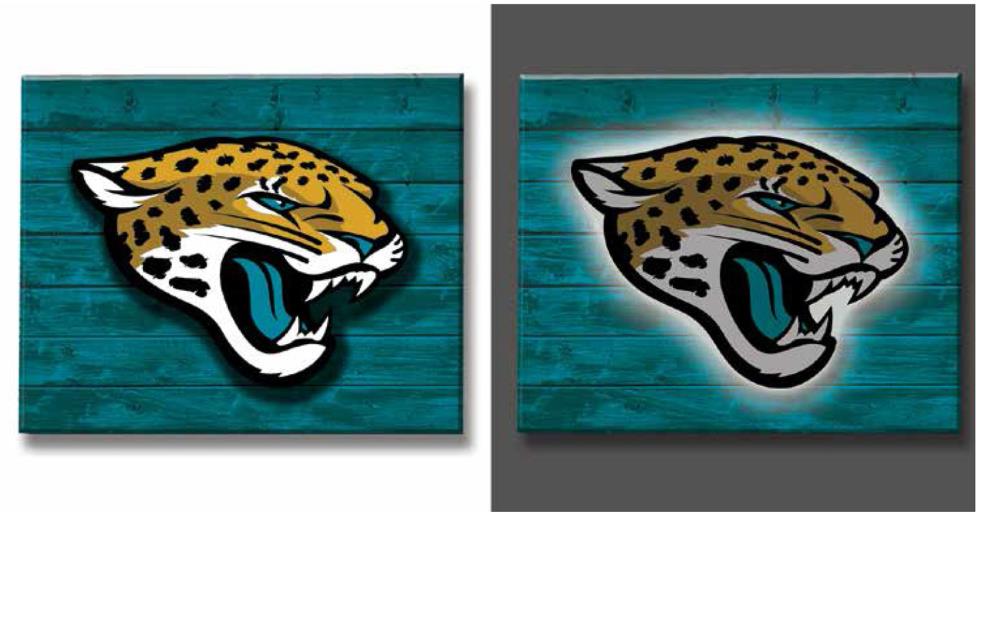 Jacksonville Jaguars 13 x 20 Two-Tone Established Date Metal Sign