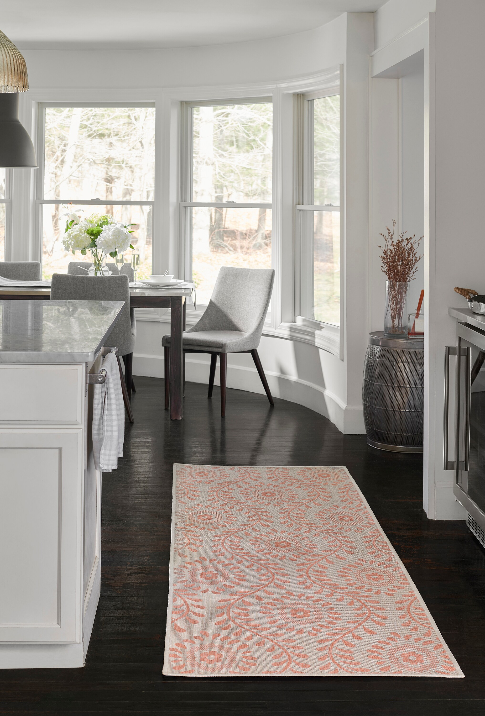 Momeni RIVRARV-09COR3350 3 x 5 (ft) Loomed Polypropylene Coral Rectangular Indoor/Outdoor Area rug