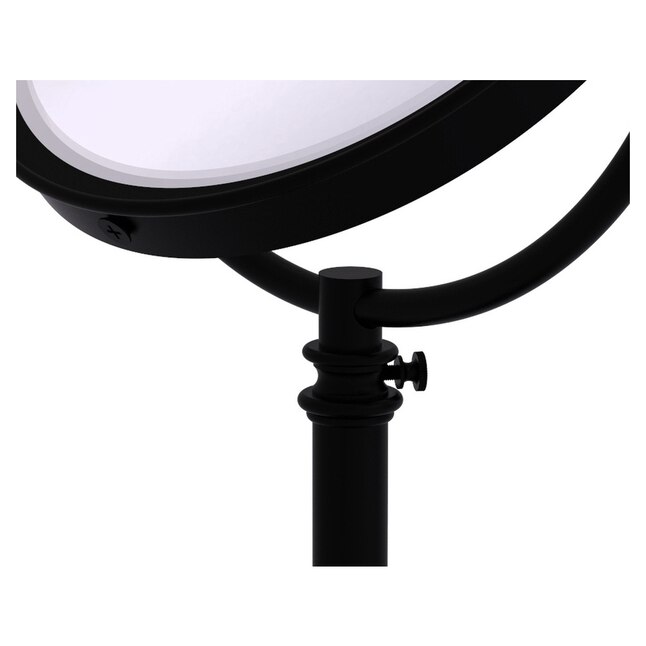 Allied Brass 8-in x 23.5-in Matte Black Double-Sided Magnifying Countertop Vanity Mirror Allied Brass 8-in x 23.5-in Matte Black Double-Sided Magnifying Countertop Vanity Mirror