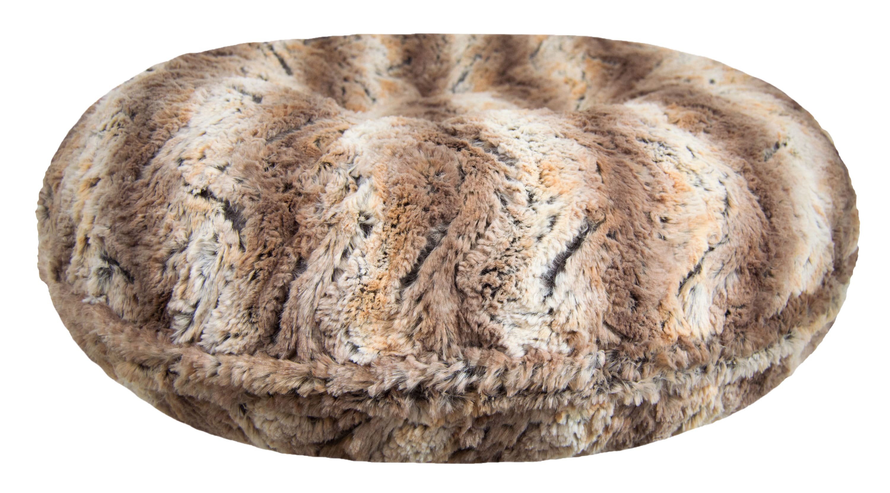 Bessie and Barnie BAGEL-SIMBA-SM Round Brown Polyester Pillow Dog Bed ( Small )