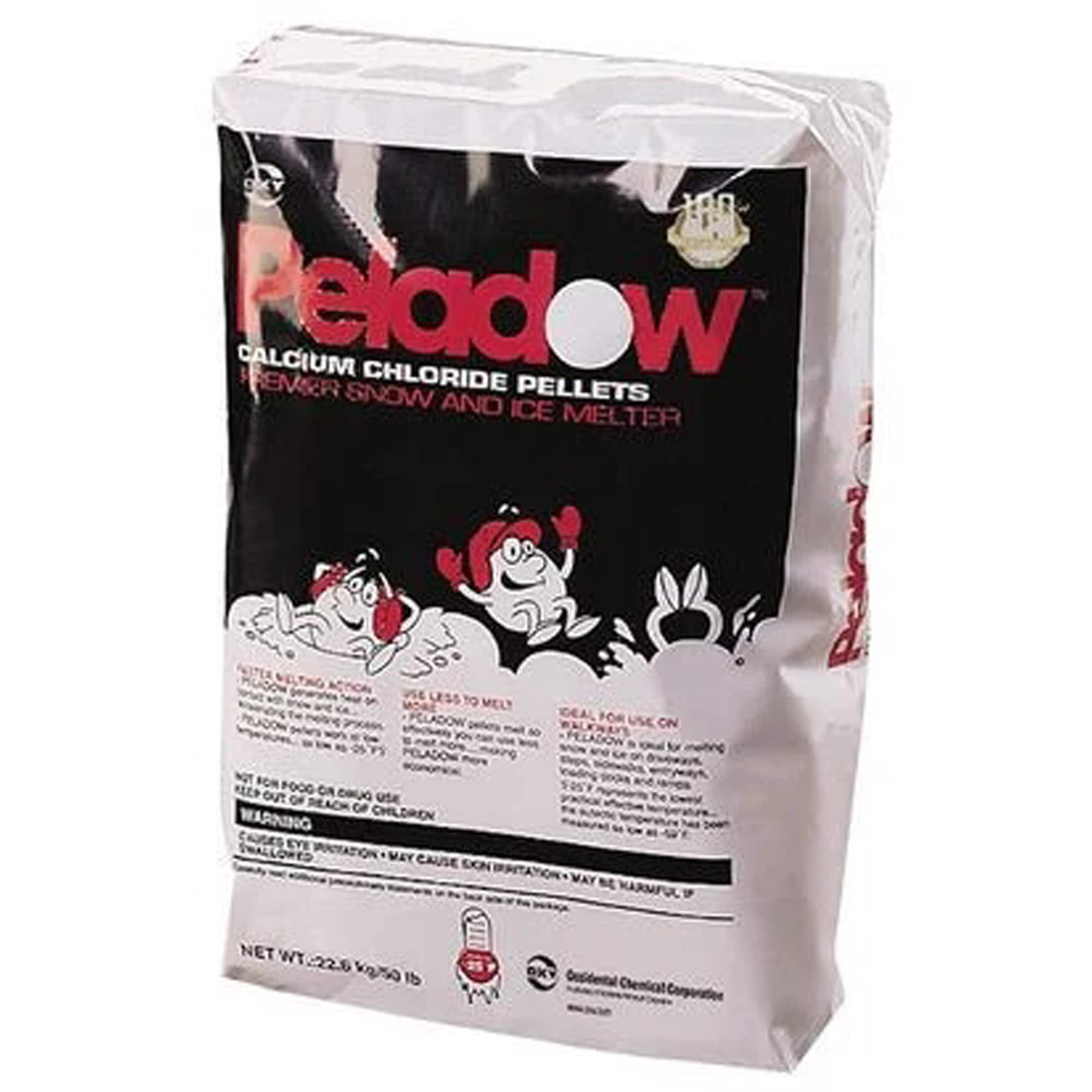 Peladow  Ice Melt Calcium Chloride, Melts Ice to -25 Degrees Fahrenheit, 50 Lb