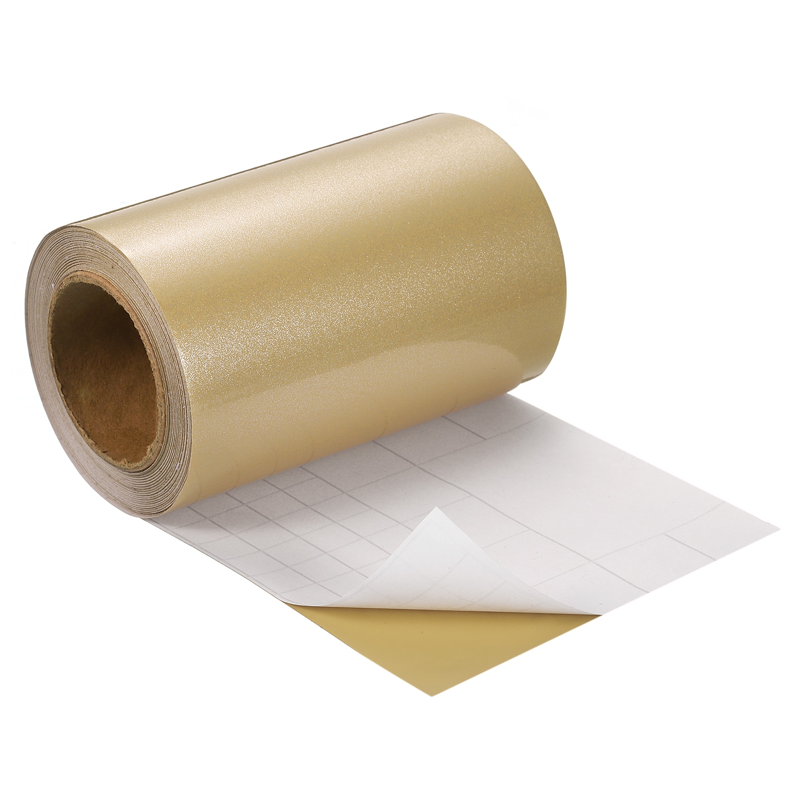 Unique Bargains Wood Grain Tape 4 Inch x 33 Ft Self Adhesive Wood Grain Repair Patch for Baseboards Doors Floor Repair Furniture Home Decor Pearl Champagne