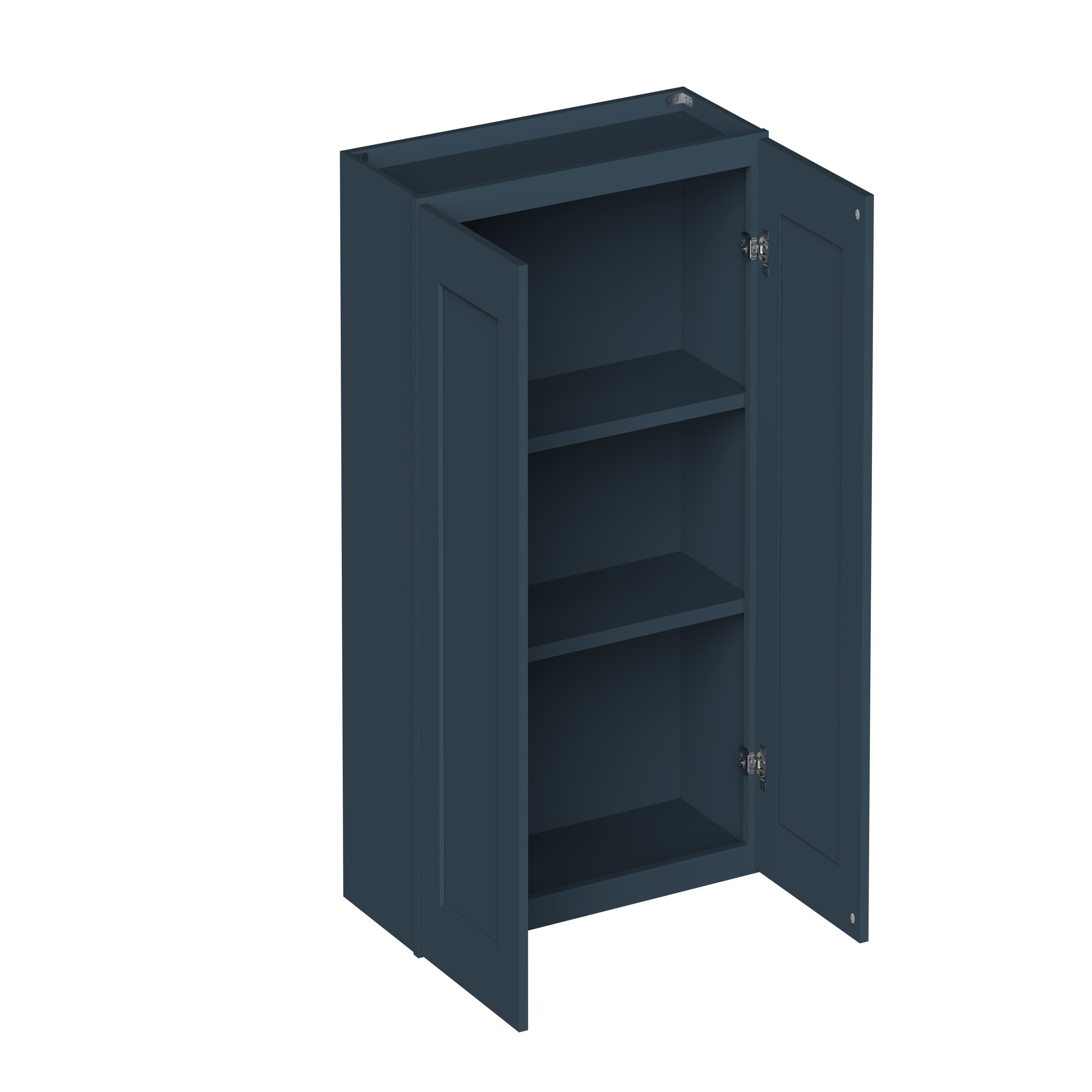 Boyel Living 30-in W x 36-in H x 12-in D Charcoal Blue Shaker Ready-to-Assemble Kitchen Wall Cabinet with Soft-Close Hardware