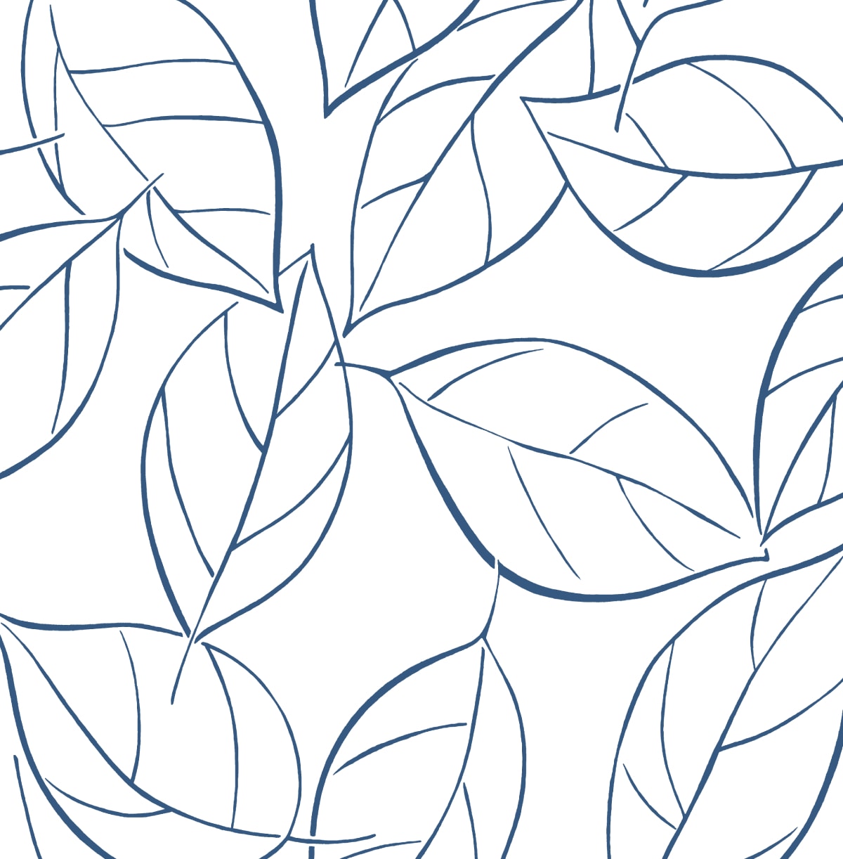 NextWall NW36502 30.75-Sq. Feet Navy Blue Vinyl Floral Self-adhesive Peel and Stick Wallpaper