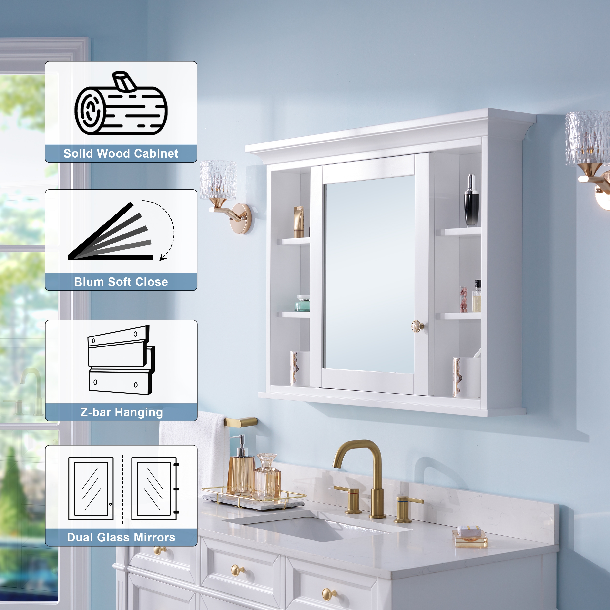 Forclover HE-JG1124 Bathroom-Medicine-Cabinets - View #8