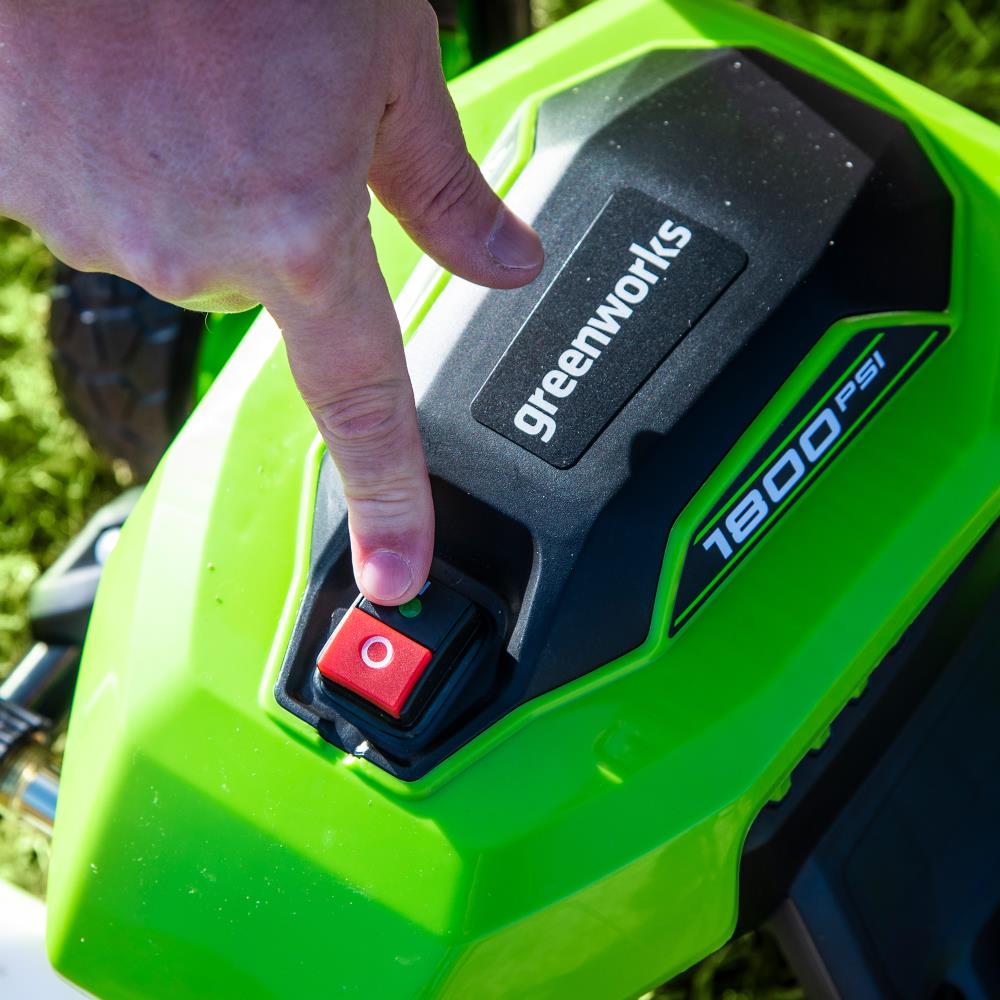 Greenworks 1800 PSI 1.1-GPM Cold Water Electric Pressure Washer in the ...