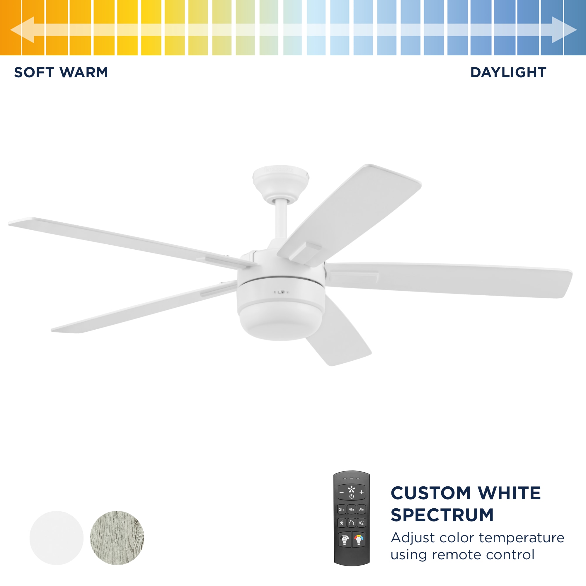 Harbor outlet Breeze ceiling fan Boltz 52-in Brushed Nickel