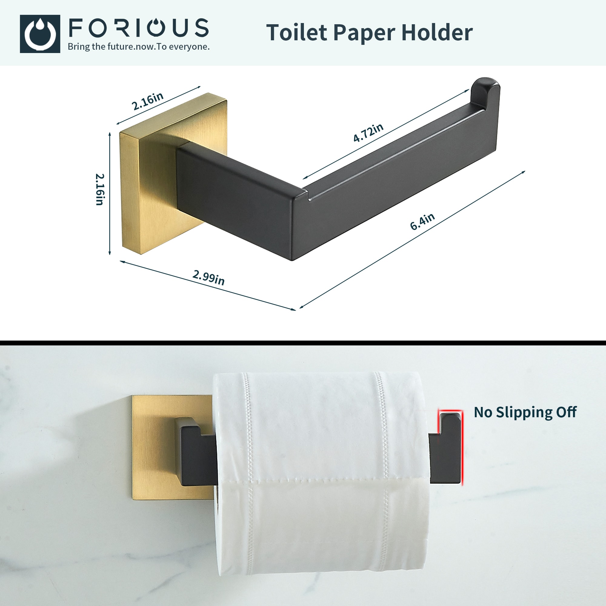 FORIOUS LL19002BG5A Decorative-Bath-Hardware-Kits - View #4