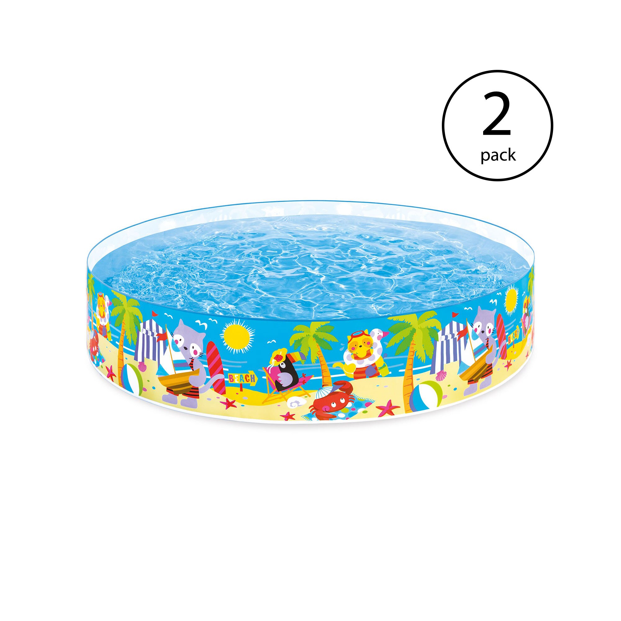 Intex 108769 96-in L x 18-in W Multi Round Kiddie Pool