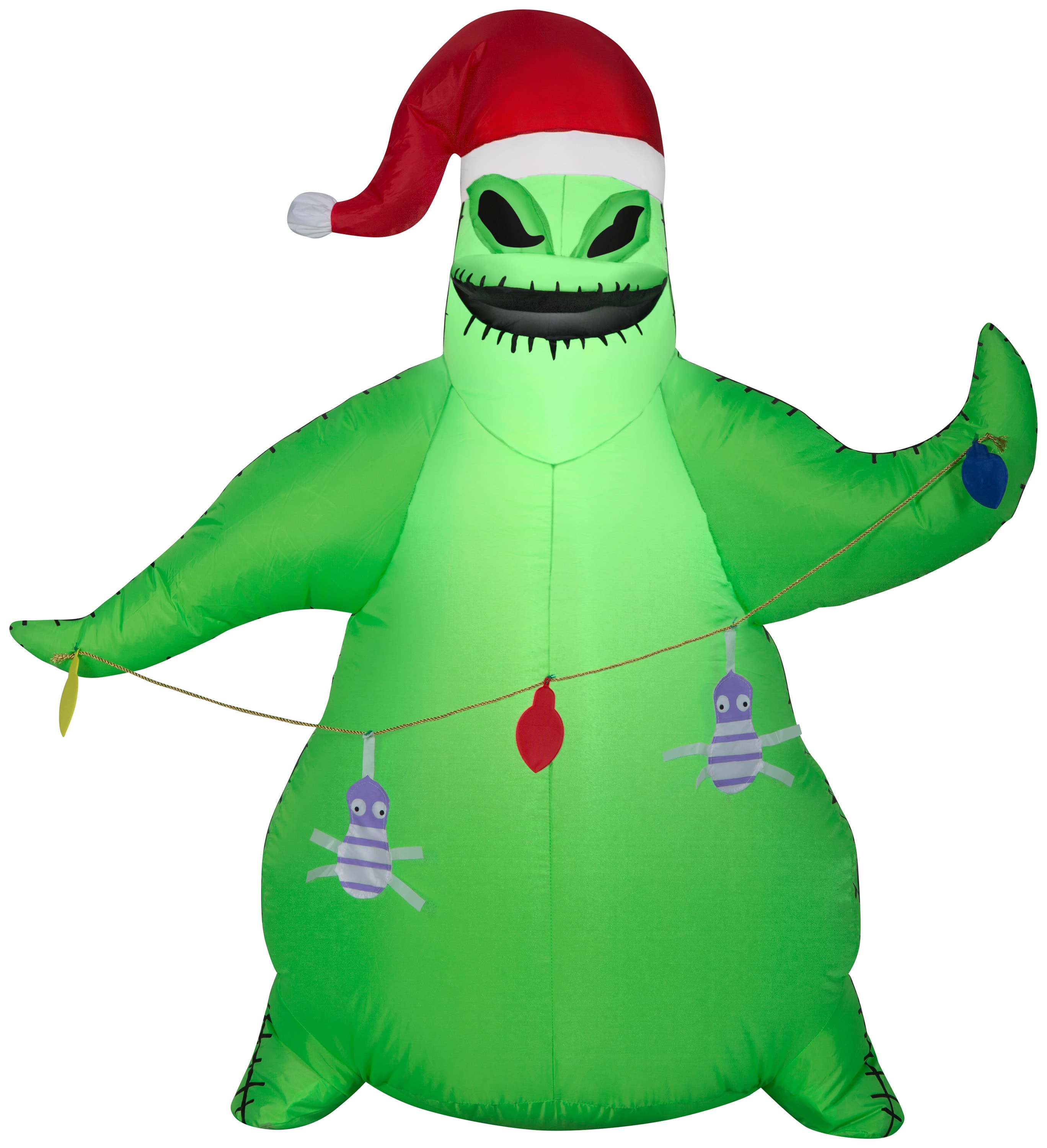 3' Inflatable Stitch Wearing Santa Hat by Gemmy Inflatables