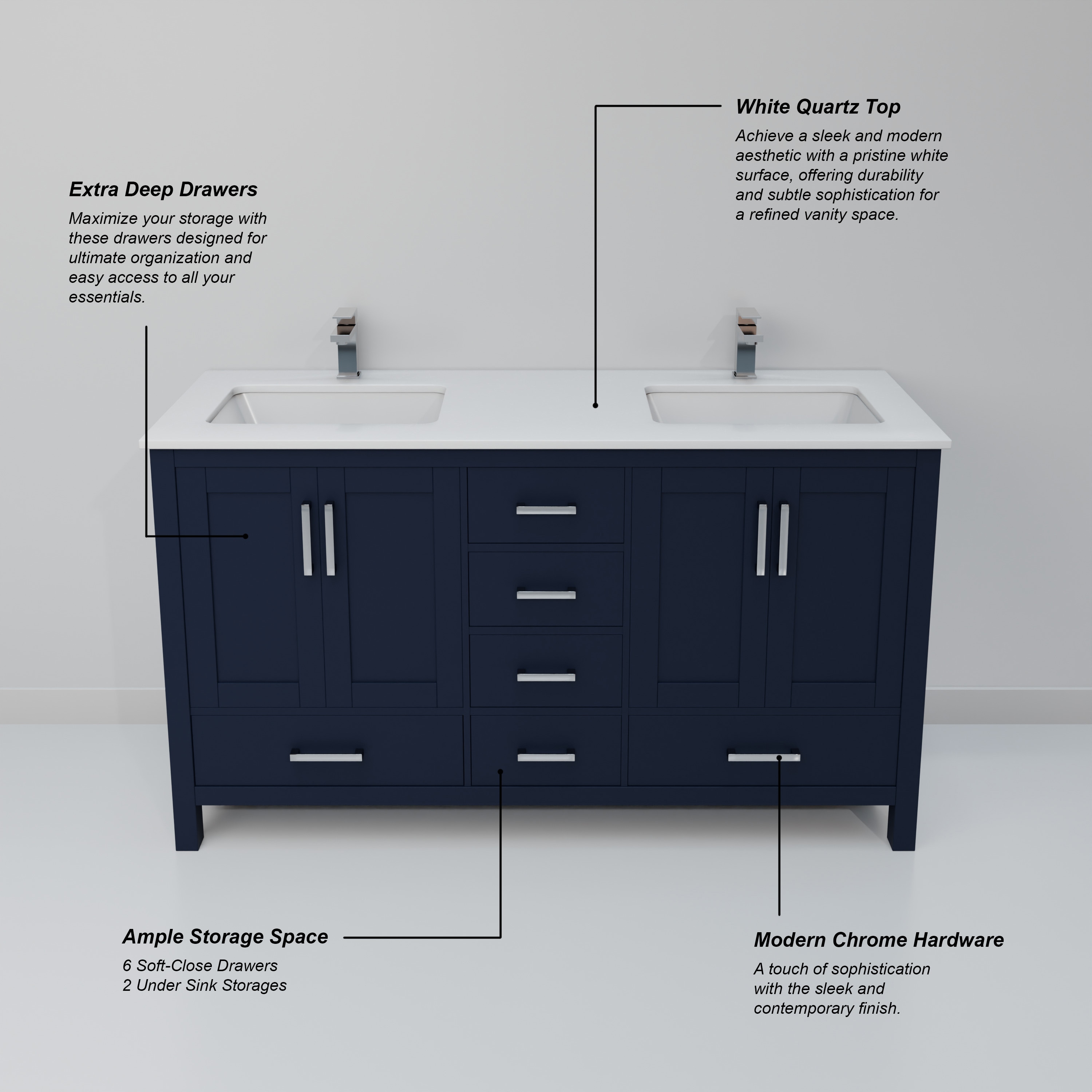 Lexora LJ342260DEWQ000 Bath-Vanity-Combo - View #9