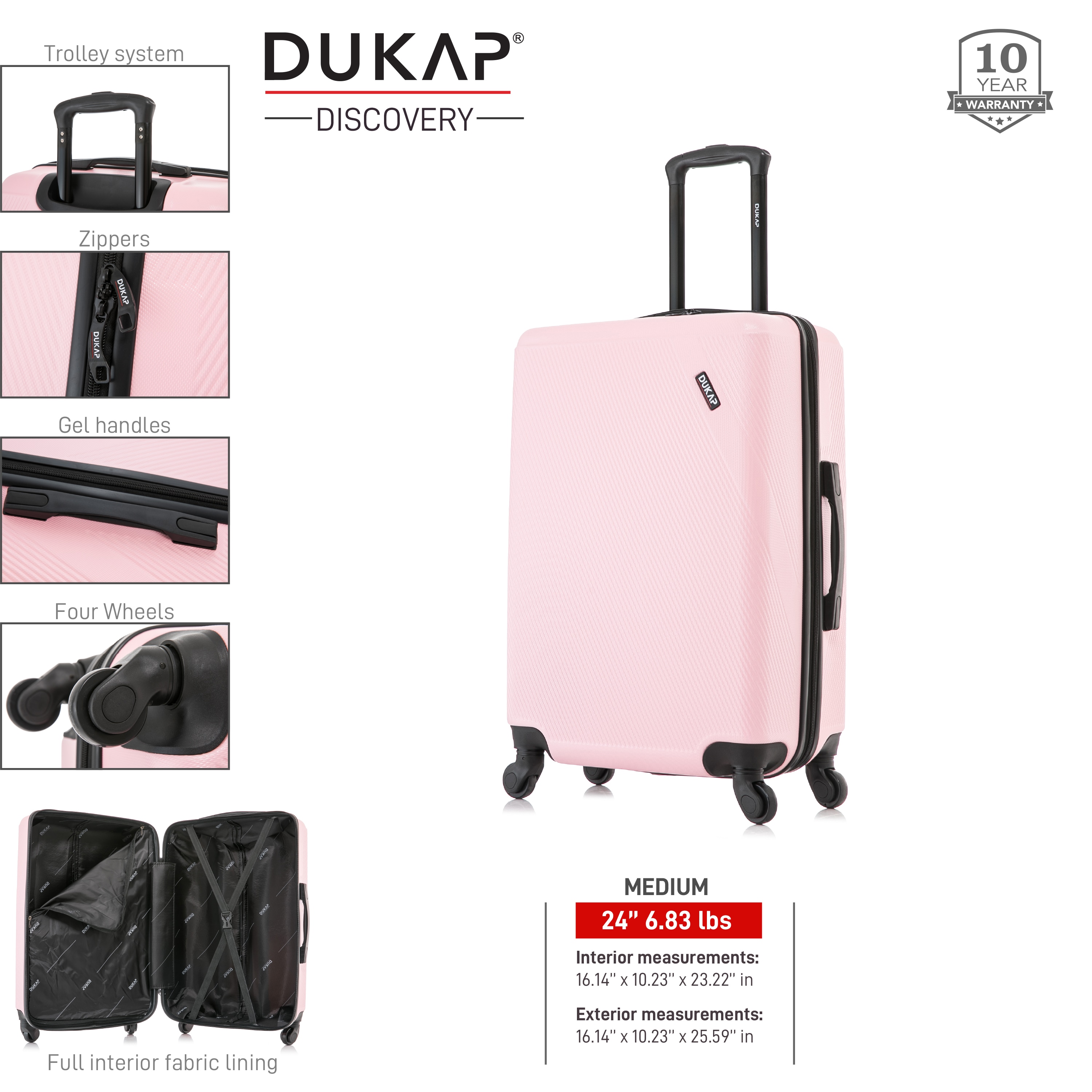 DUKAP DKDIS00M-PNK Luggage-And-Luggage-Sets - View #3