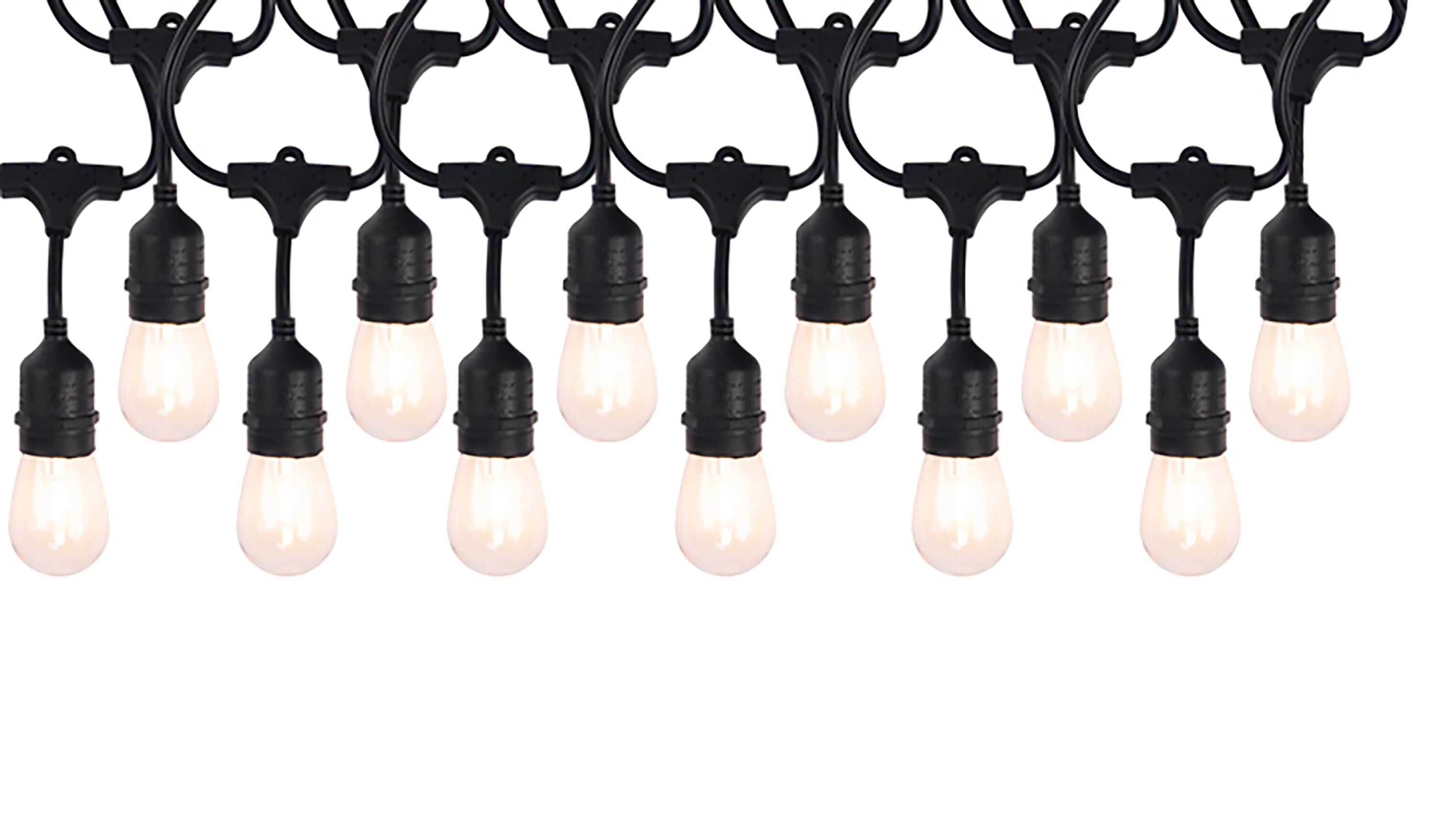 Harbor Breeze 48-ft Plug-in Black Outdoor String Light with 18