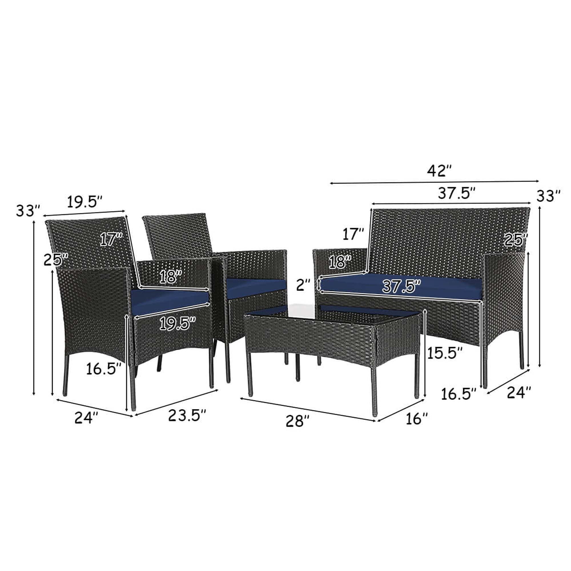 Costway HCST01011 Patio-Conversation-Sets - View #3
