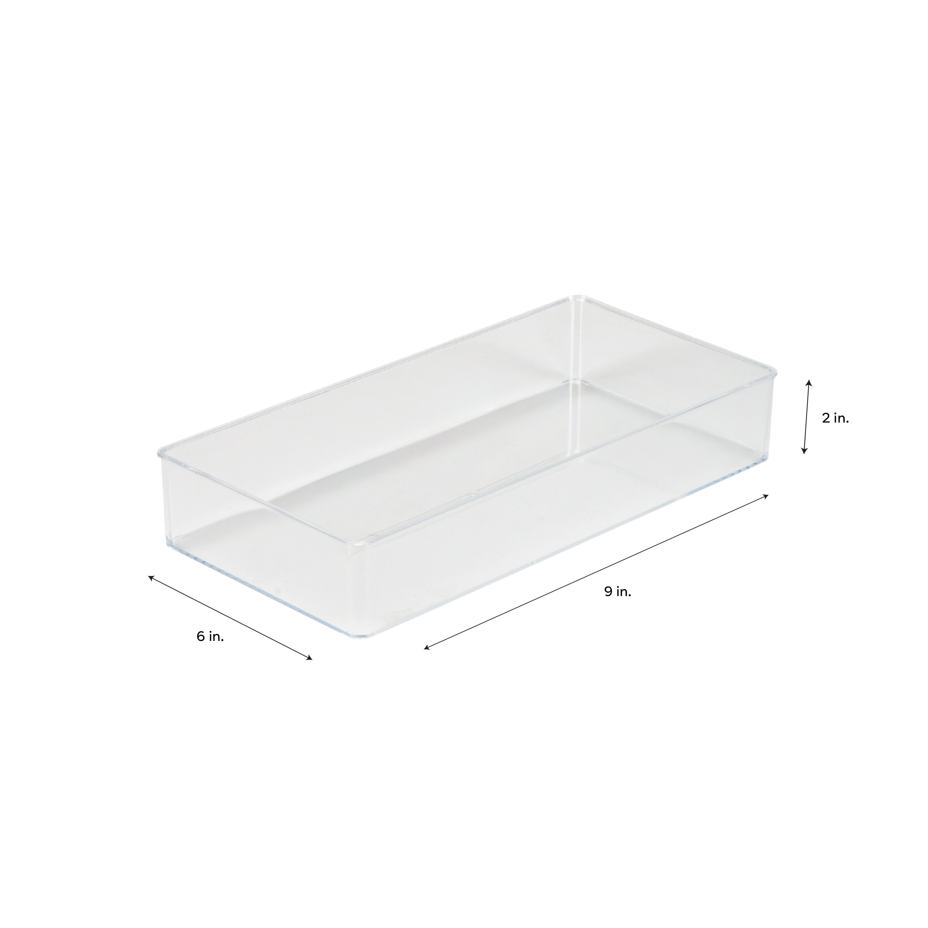 interDesign 13.8-in x 10.6-in Clear Plastic Drawer Organizer in
