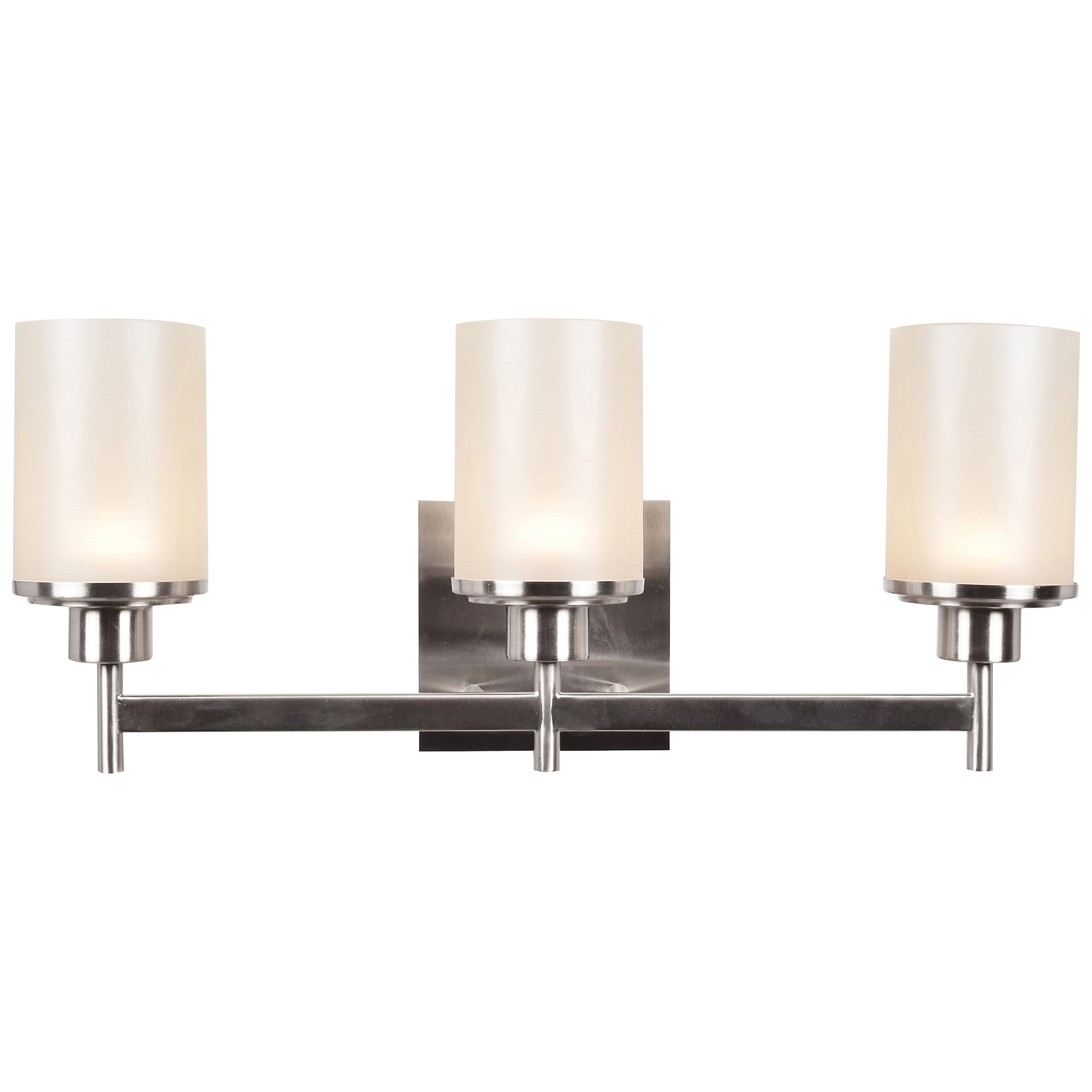 Access Lighting 62511LEDD-BS/CSL Perch 6-in 3-Light Brushed Steel LED Modern/Contemporary Vanity Light