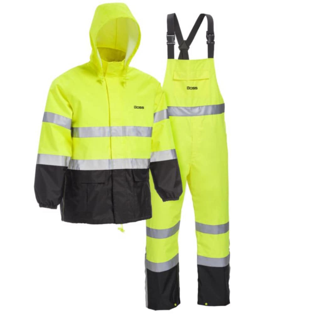Boss  Yellow PVC Rain Suit Size L