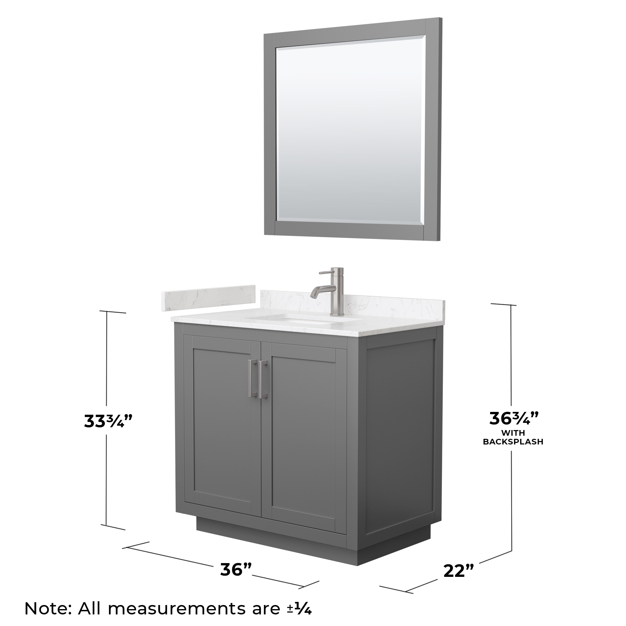 Wyndham Collection WCF292936SKGC2UNSM34 Bath-Vanity-Combo - View #6