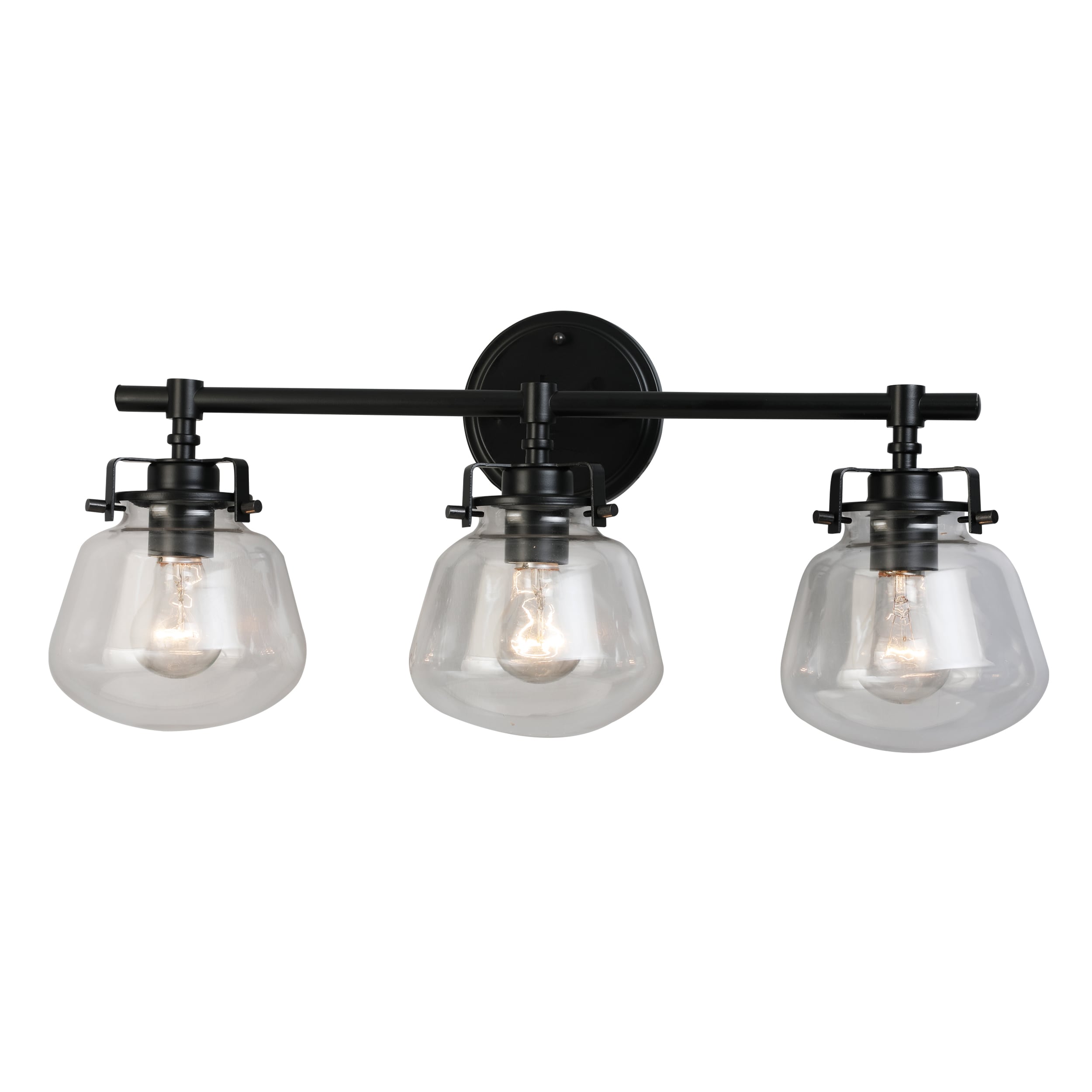 Matte Black Mid Century Vanity Light