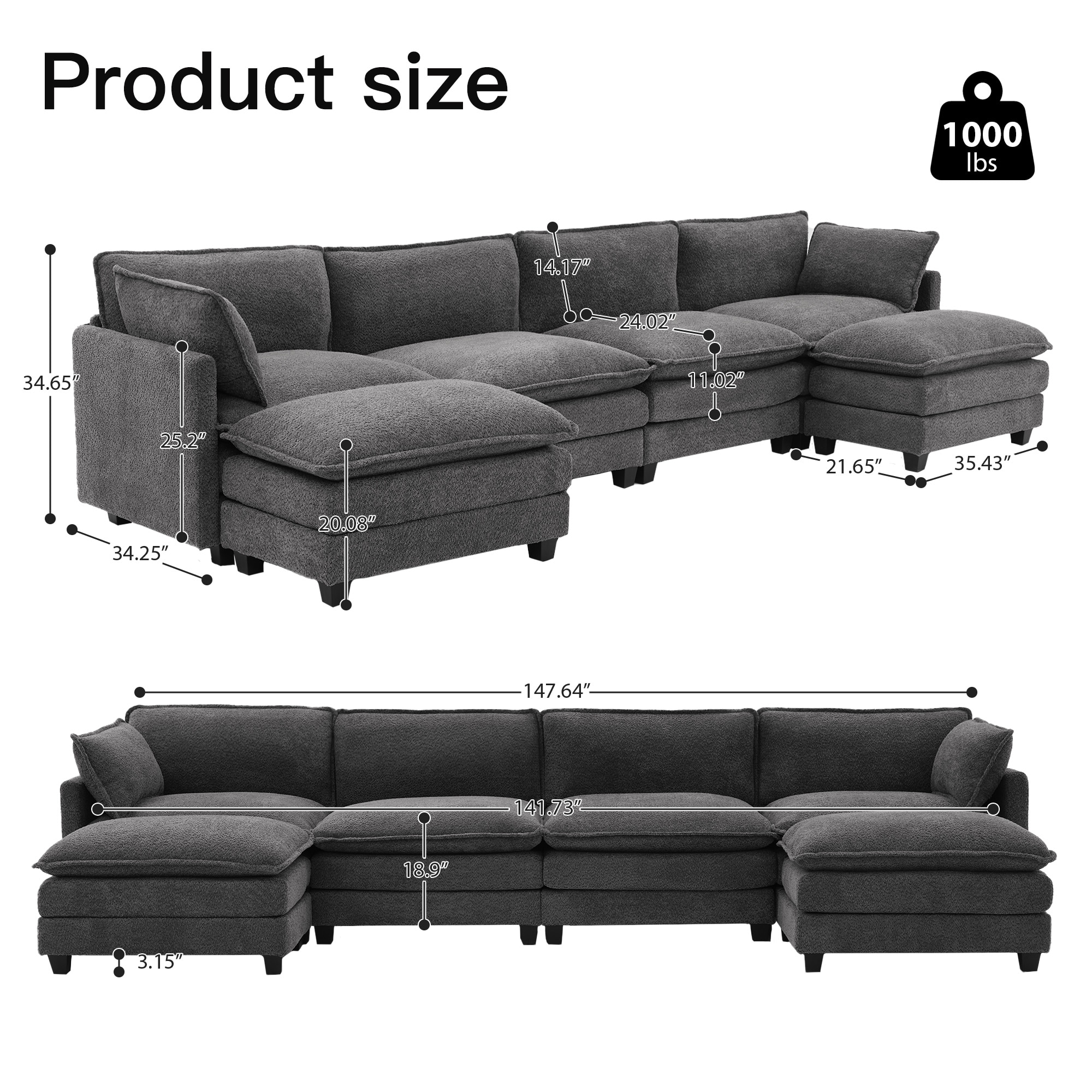 JEAREY YSG-72-WD Sofas-Loveseats - View #5
