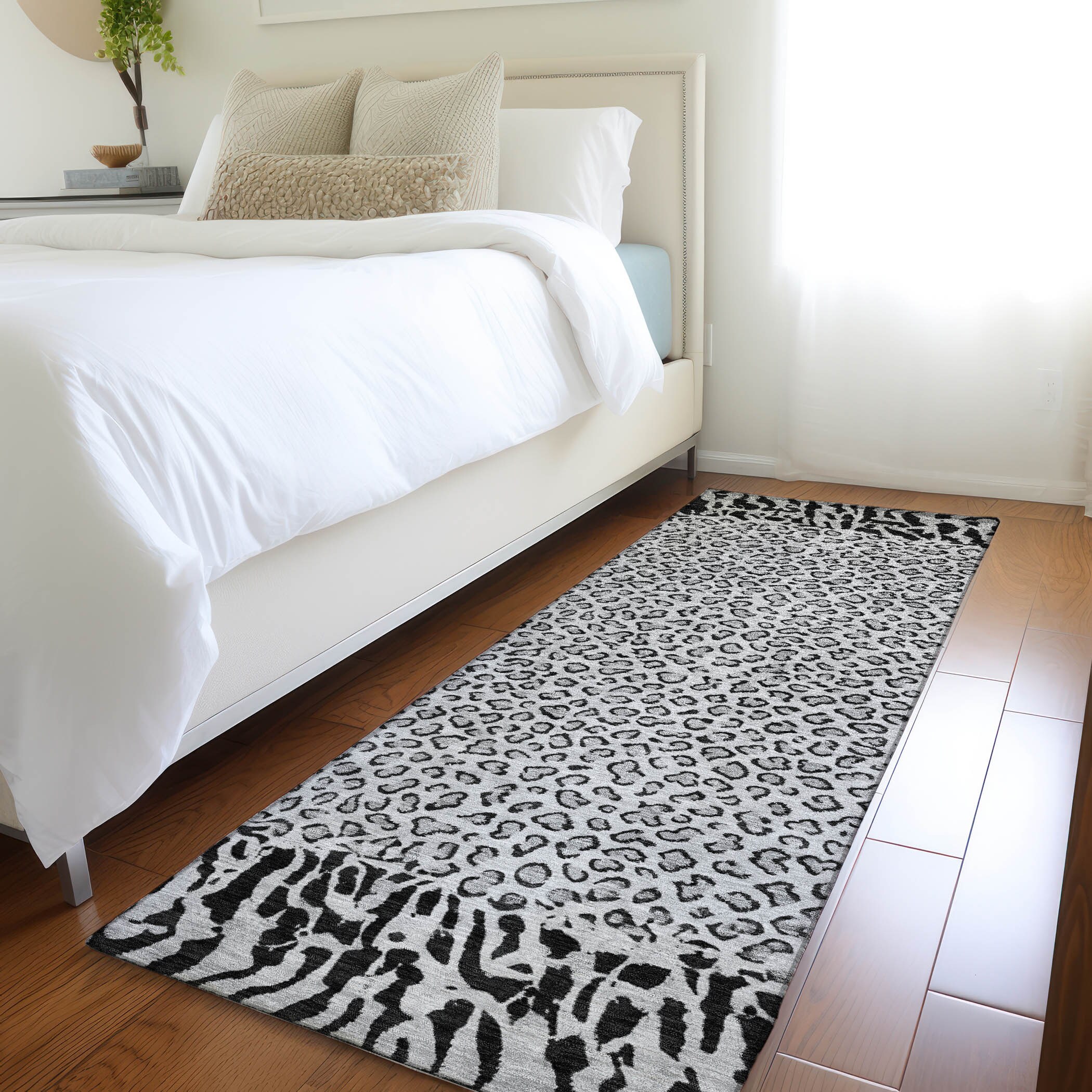 Addison Rugs ACN1230GY2X8 Chantille ACN1230GY 2 x 7 (ft) Polyester Gray Rectangular Indoor/Outdoor Geometric Machine washable Runner rug