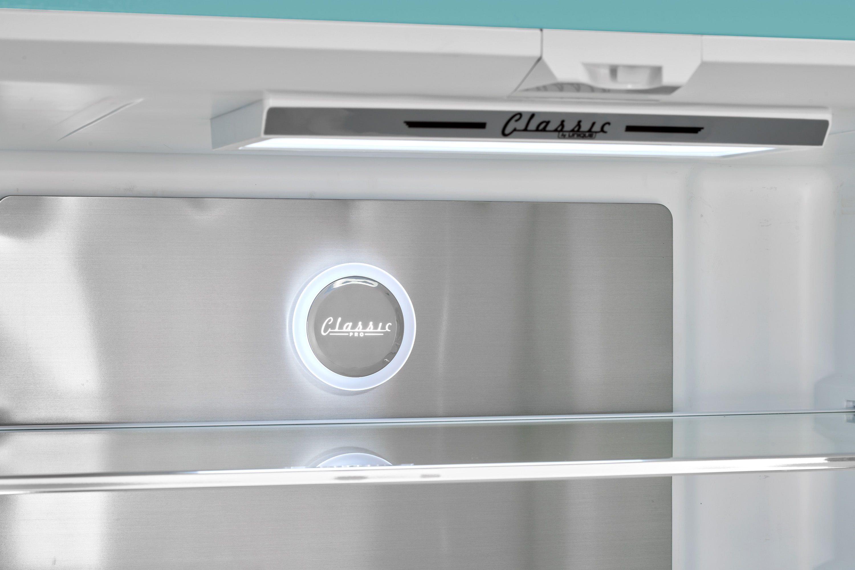 Ocean Mist Turquoise French Door Refrigerator with Ice Maker