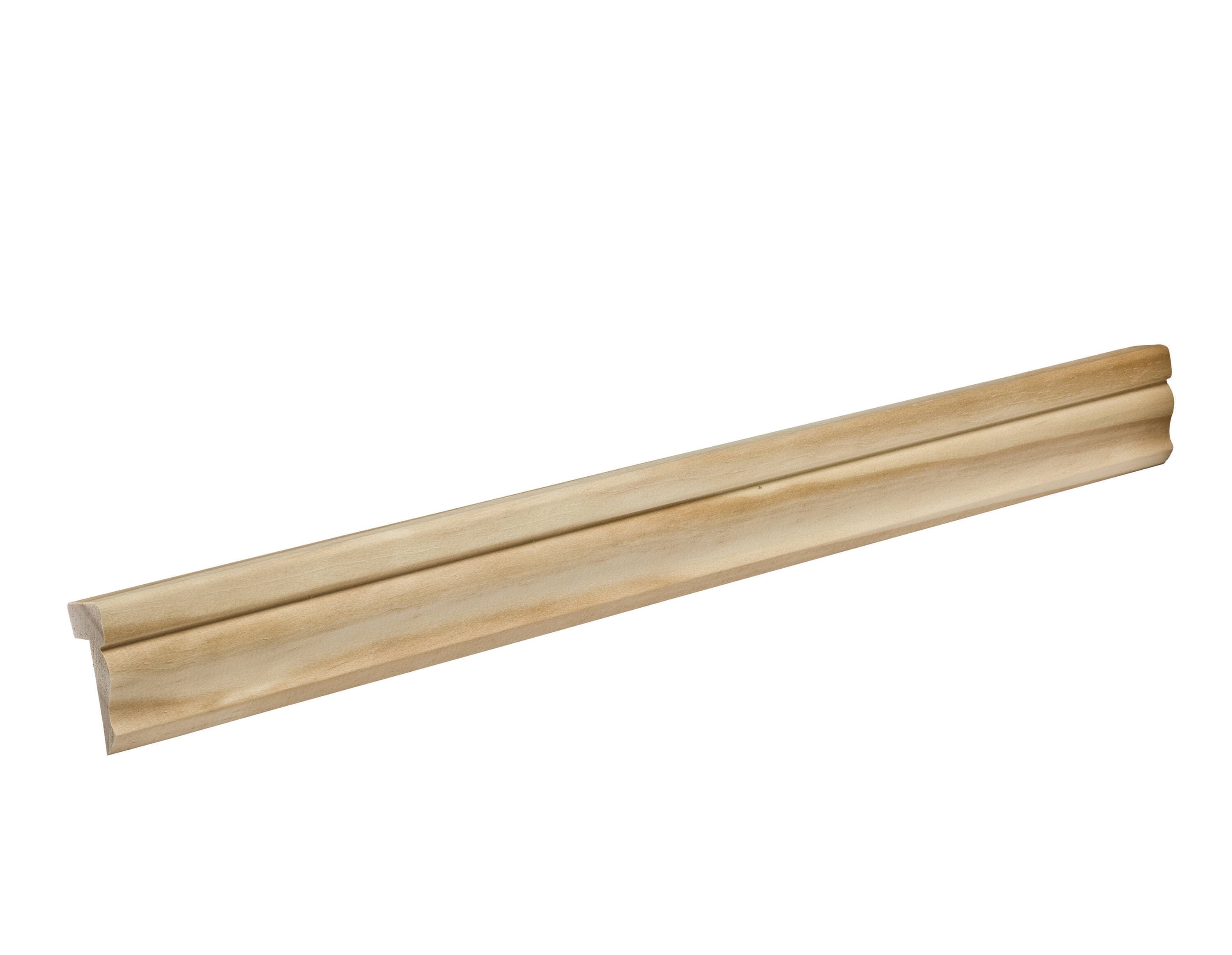 RELIABILT EC1219 1.625-in x 12-ft Pine Brown Unfinished Wainscot Panel Cap Wall Panel Moulding