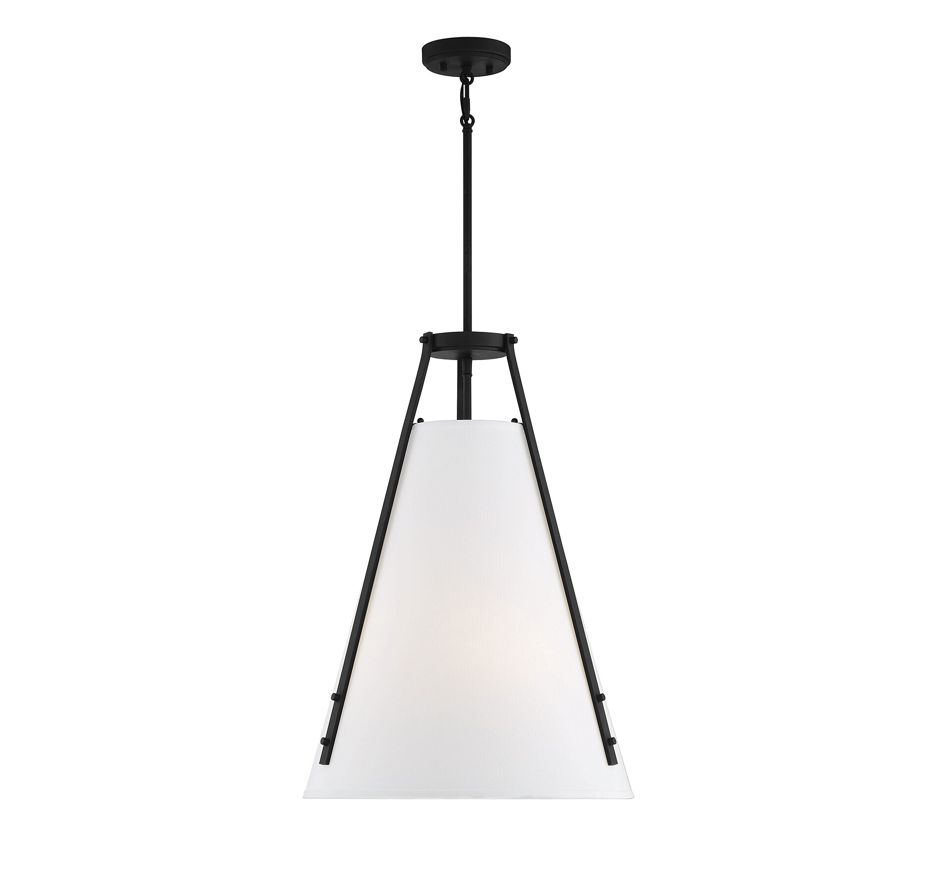 Savoy House Essentials 7-2521-4-89 Newport 4 -Light Matte Black Modern/contemporary Cone Medium Hanging Pendant light