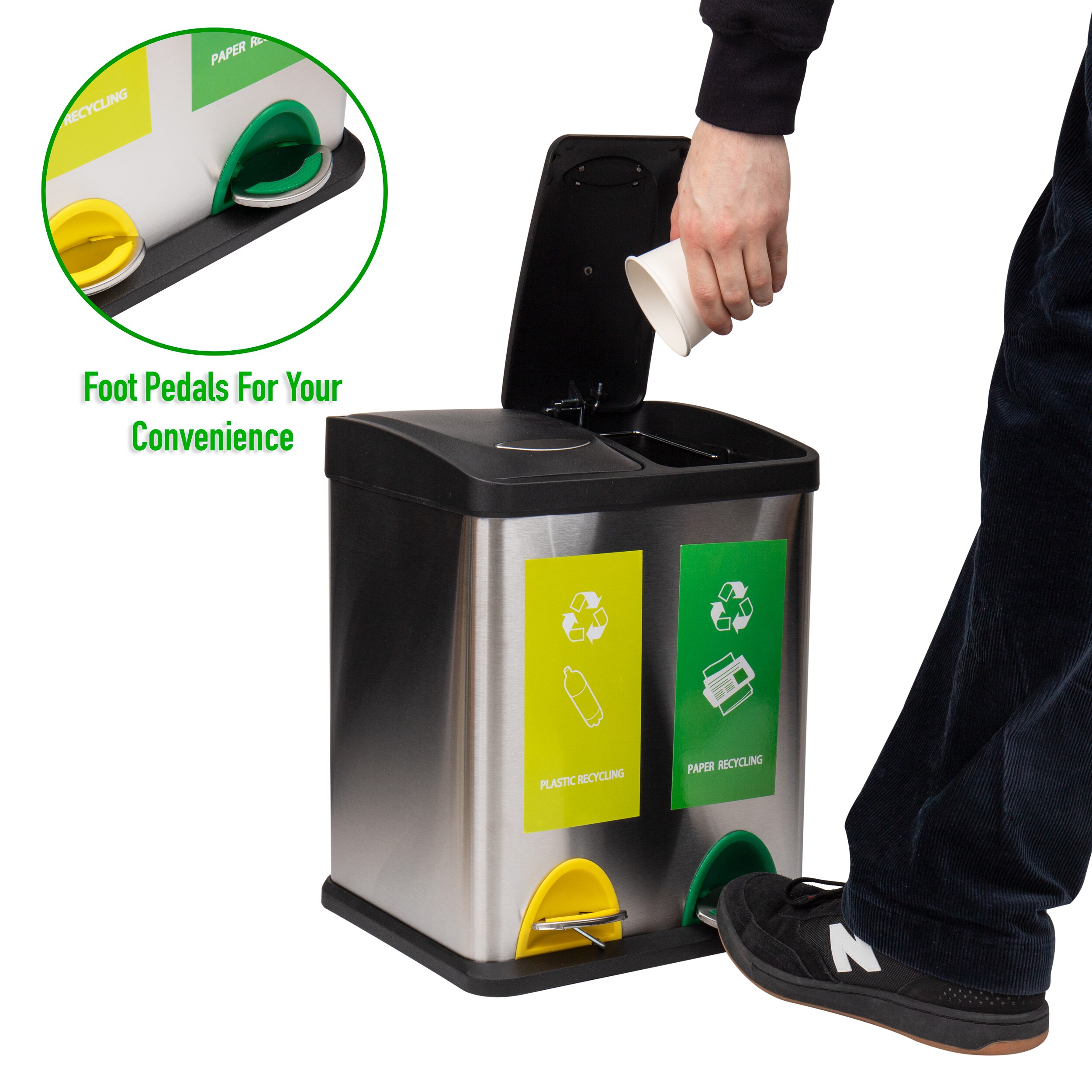 Mind Reader RECY24L3-SIL wastebaskets - View #7