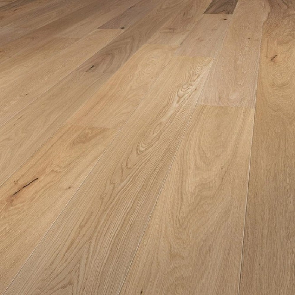 Flooors by LTL HAFLRS9278 (Sample) Natural Lacquer Tan Oak Engineered Wirebrushed Hardwood Flooring