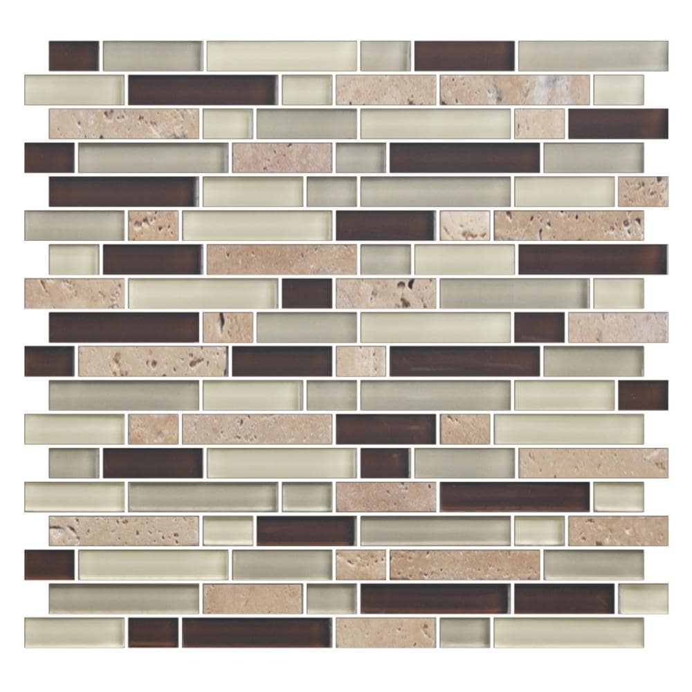 American Olean C13858RANDMS1P Color Appeal Canyon Trail 12-in x 12-in Unglazed Glass Random Patterned Wall Tile (1-sq. ft/ Piece)