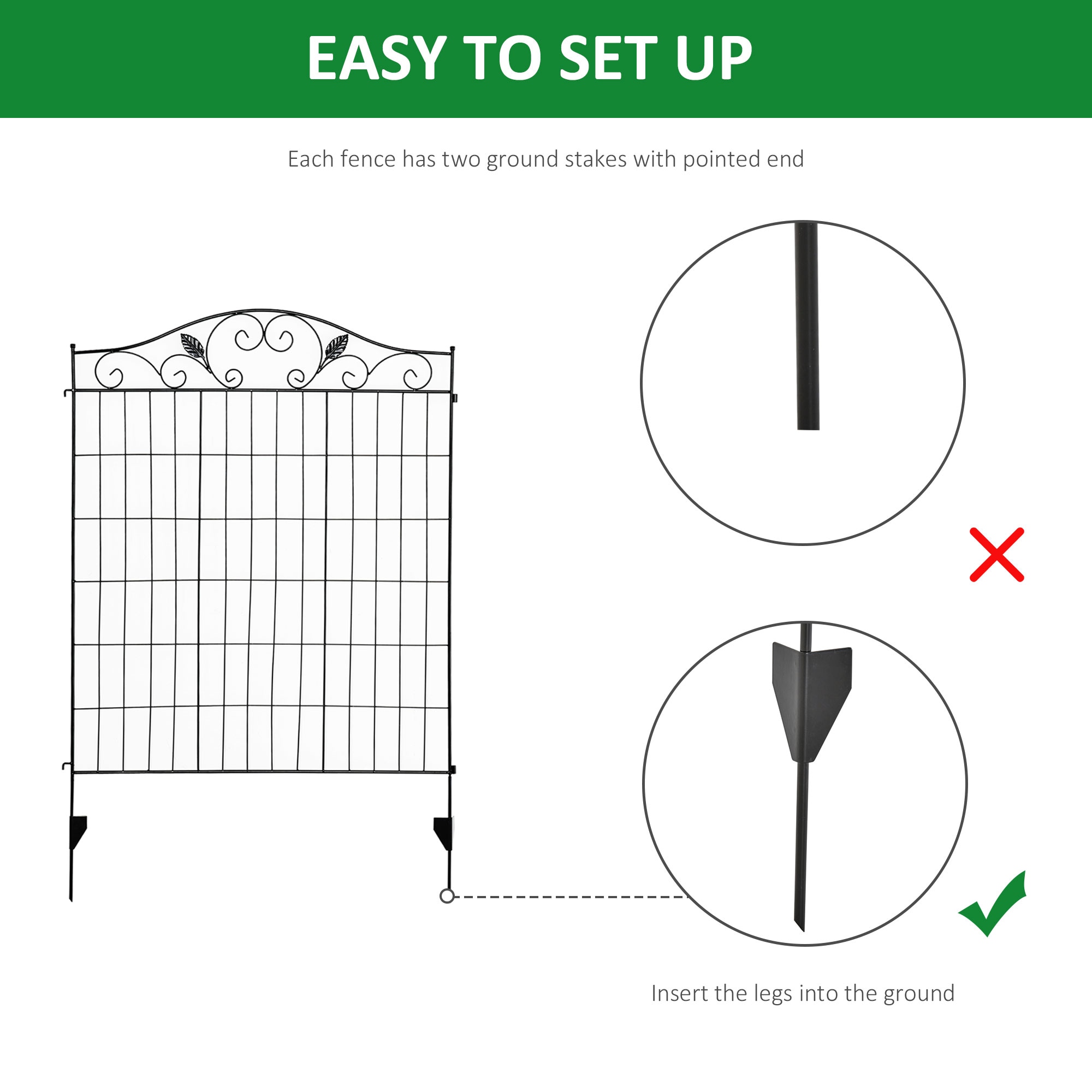 AHIOU HOME ZAAHG-P174526GF Garden-Utility-Fencing - View #9