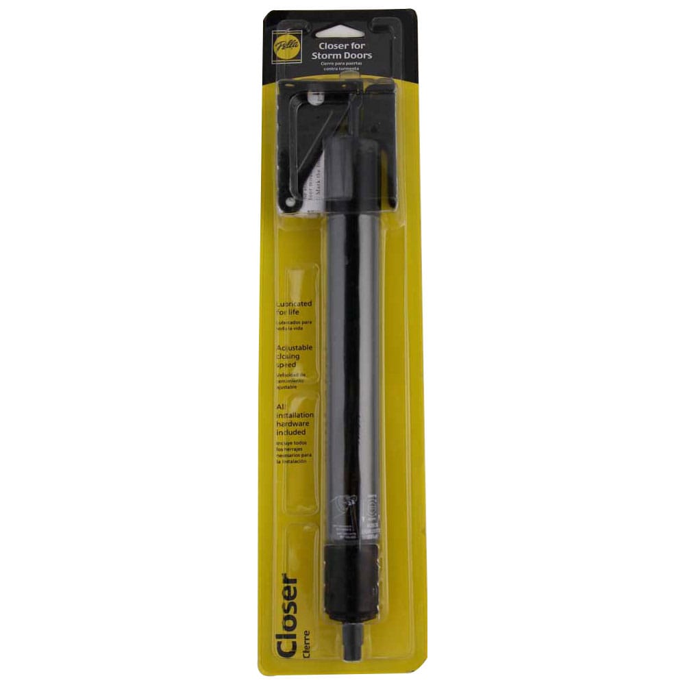 Pella 90595 15.5-in Adjustable Black Aluminum Hold Open Screen/Storm door pnuematic closer