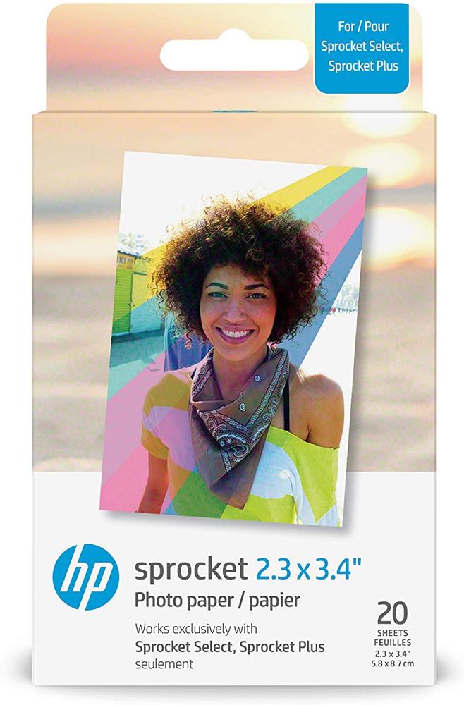 HP Sprocket 2.3 x 3.4 Premium Zink Sticky Back Photo Paper (50