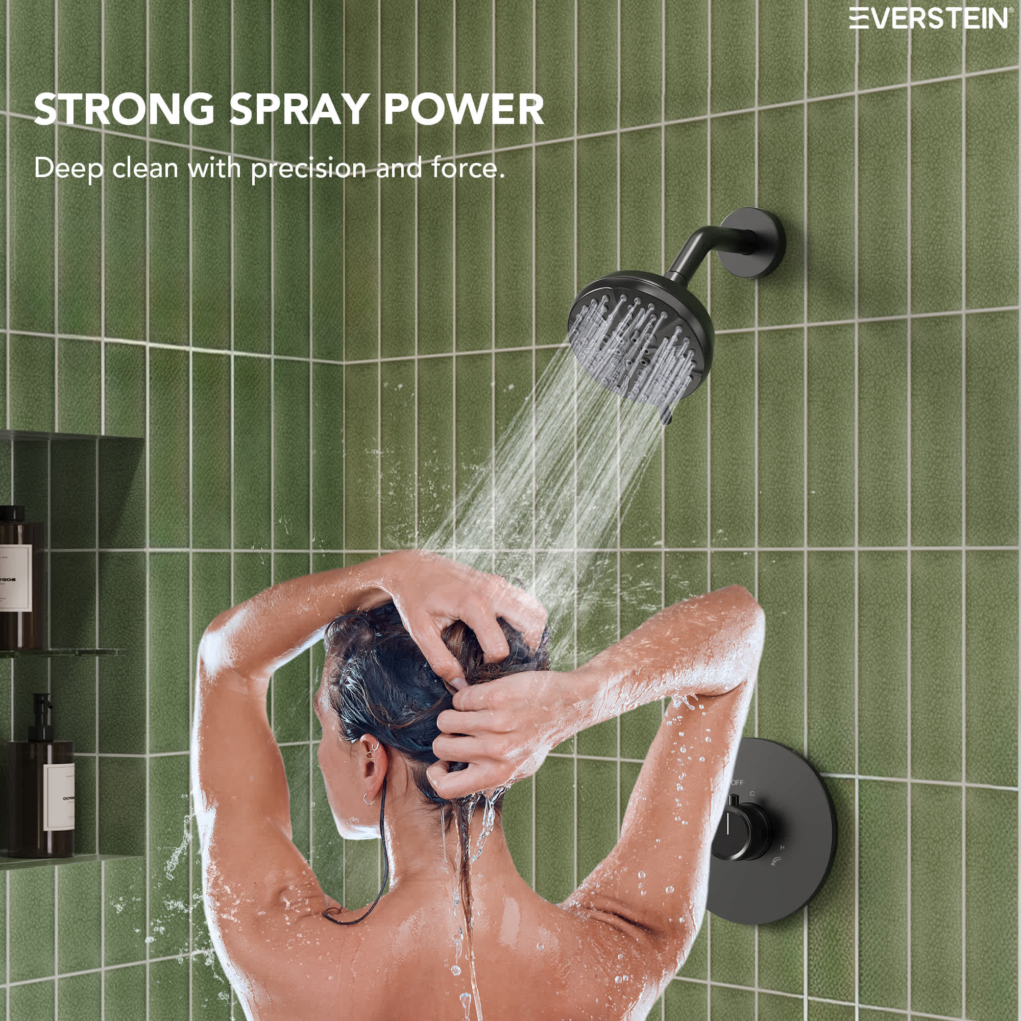 EVERSTEIN SFS-1102-BK Showerhead-Bar-Panels - View #6