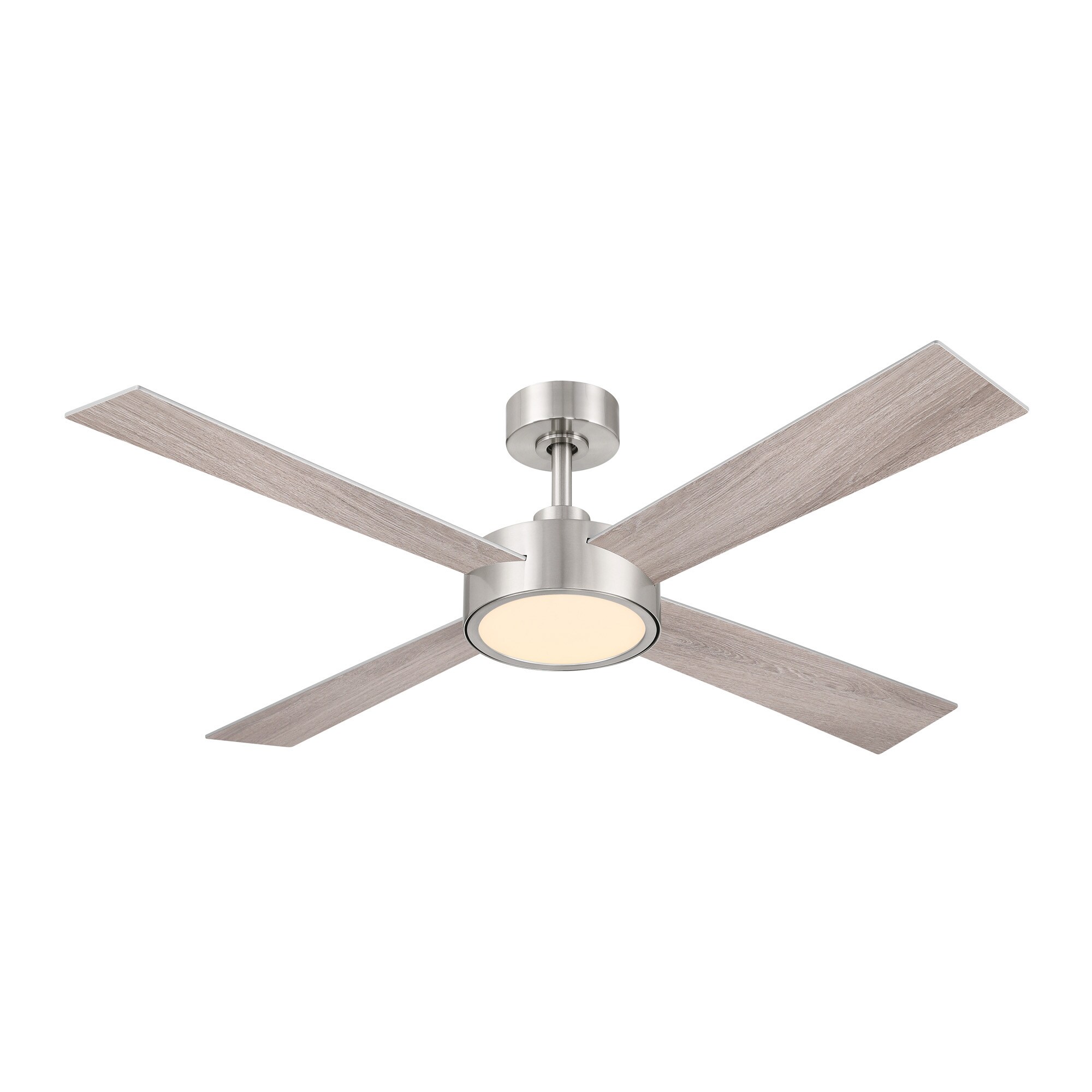 Designers Fountain Onyo 52-in Integrated LED Outdoor Brushed
