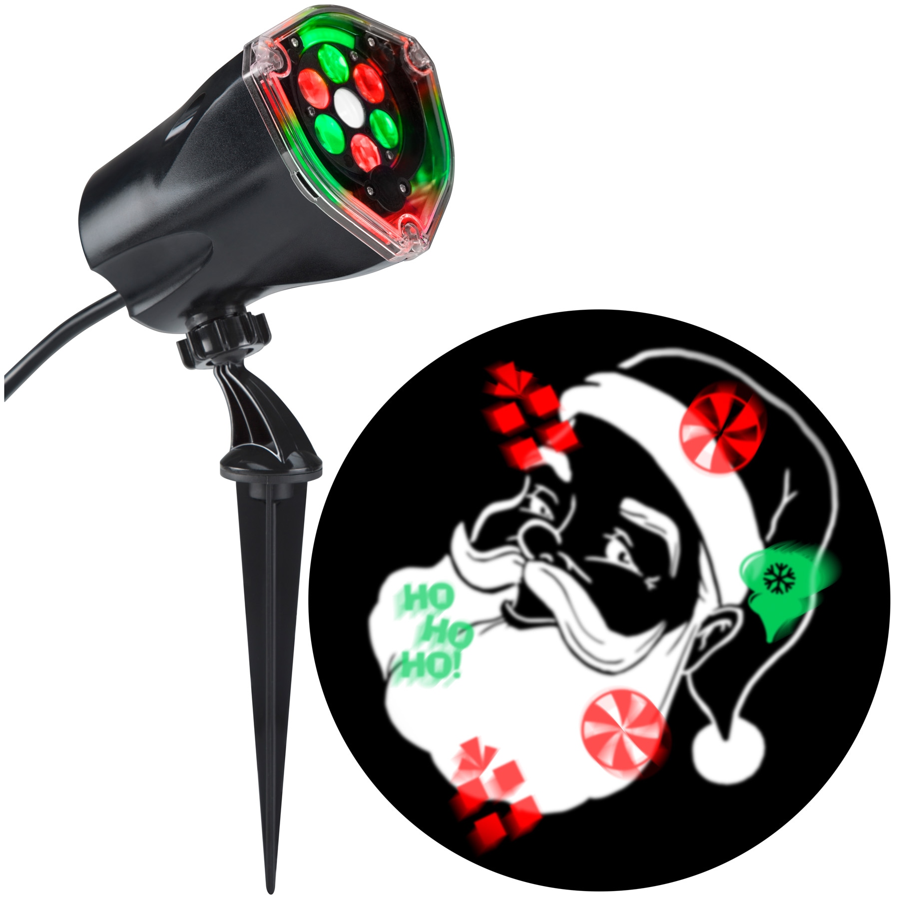 LightShow 85768 Lightshow Projection Multi-function Multicolor Electrical Outlet Multi-design Christmas Outdoor Light Show Projector