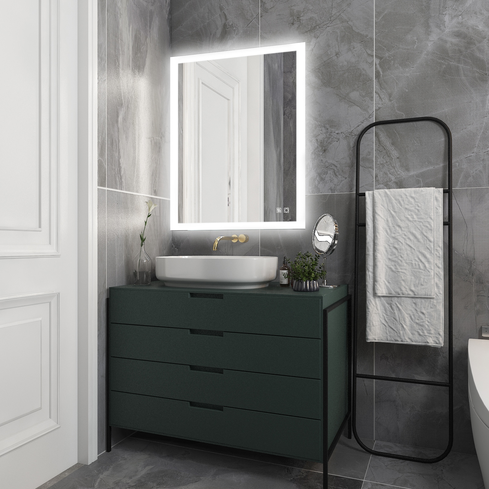 ExBrite JS-3036R-B4-X-E Framed-Bath-Mirrors - View #4